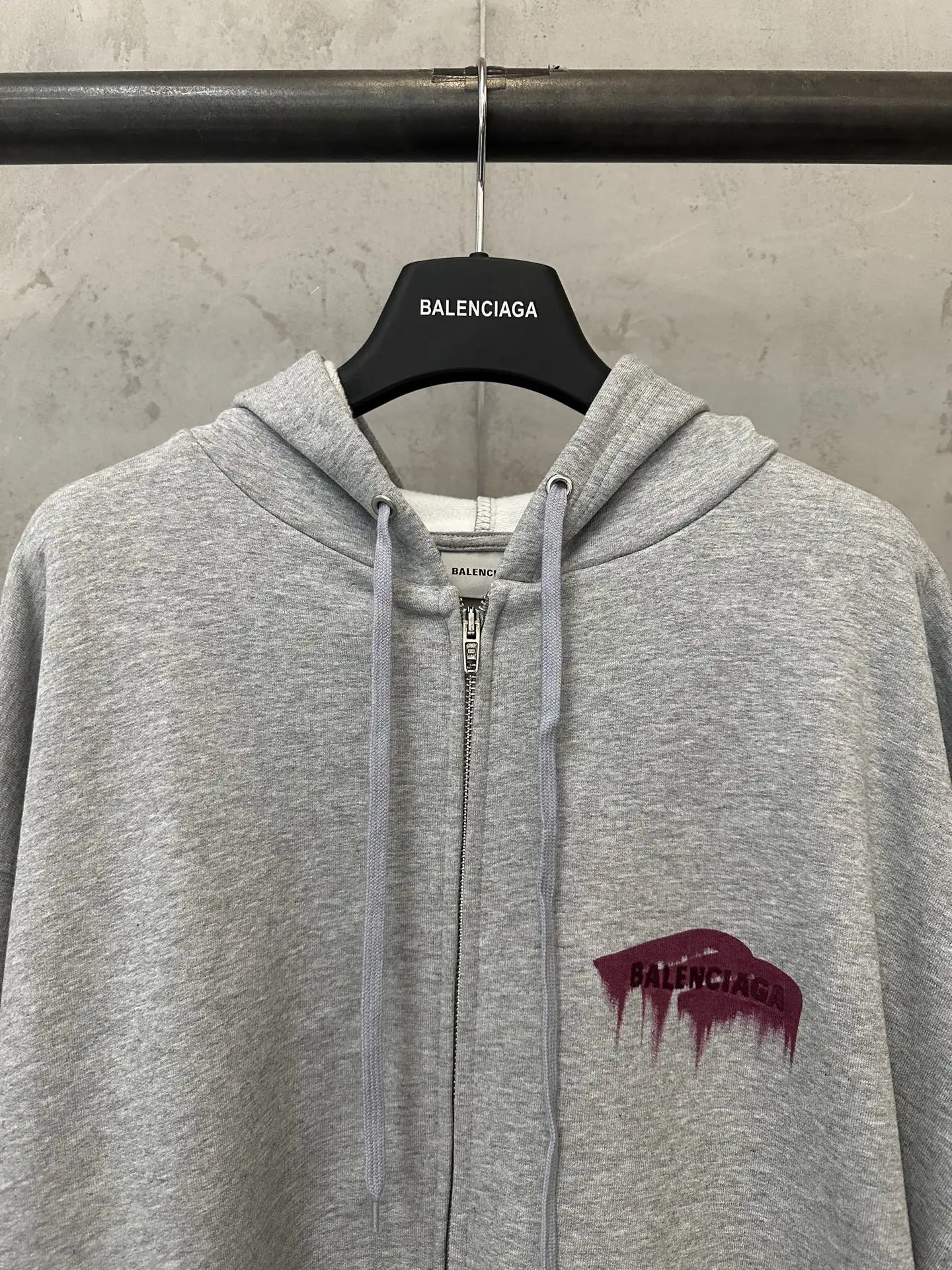 Wet Brush Print Zip-Up Hoodie D33020492 — view 5