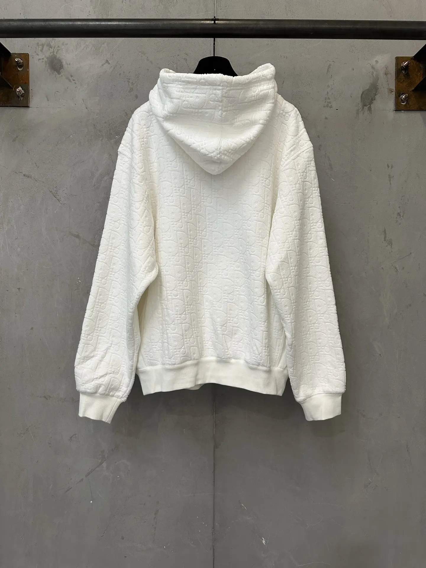 Oblique Jacquard Terry Cotton Hoodie D33020512 — view 2