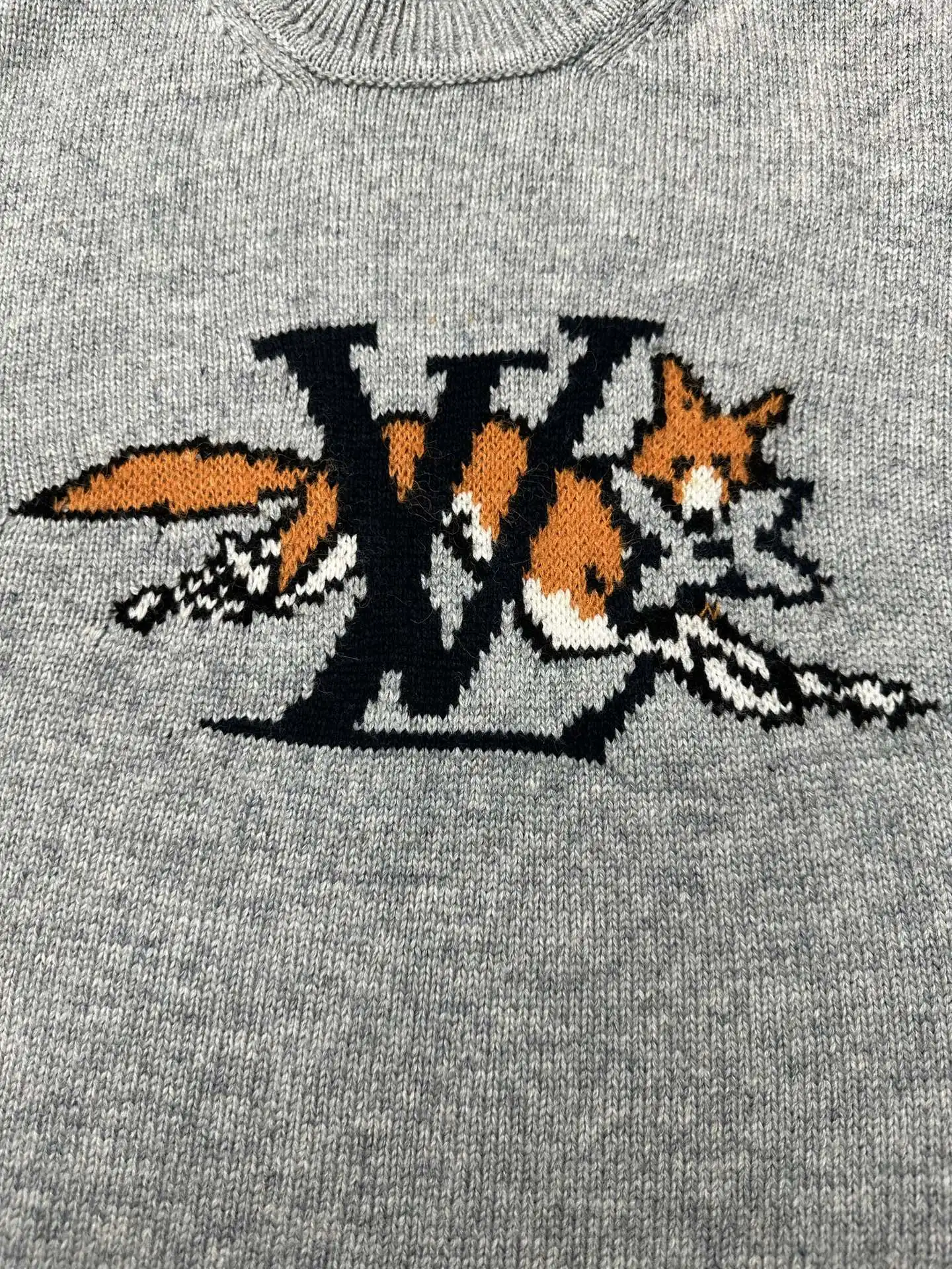 Fox Intarsia Wool-Cashmere Blend Sweater D33022243 — view 7