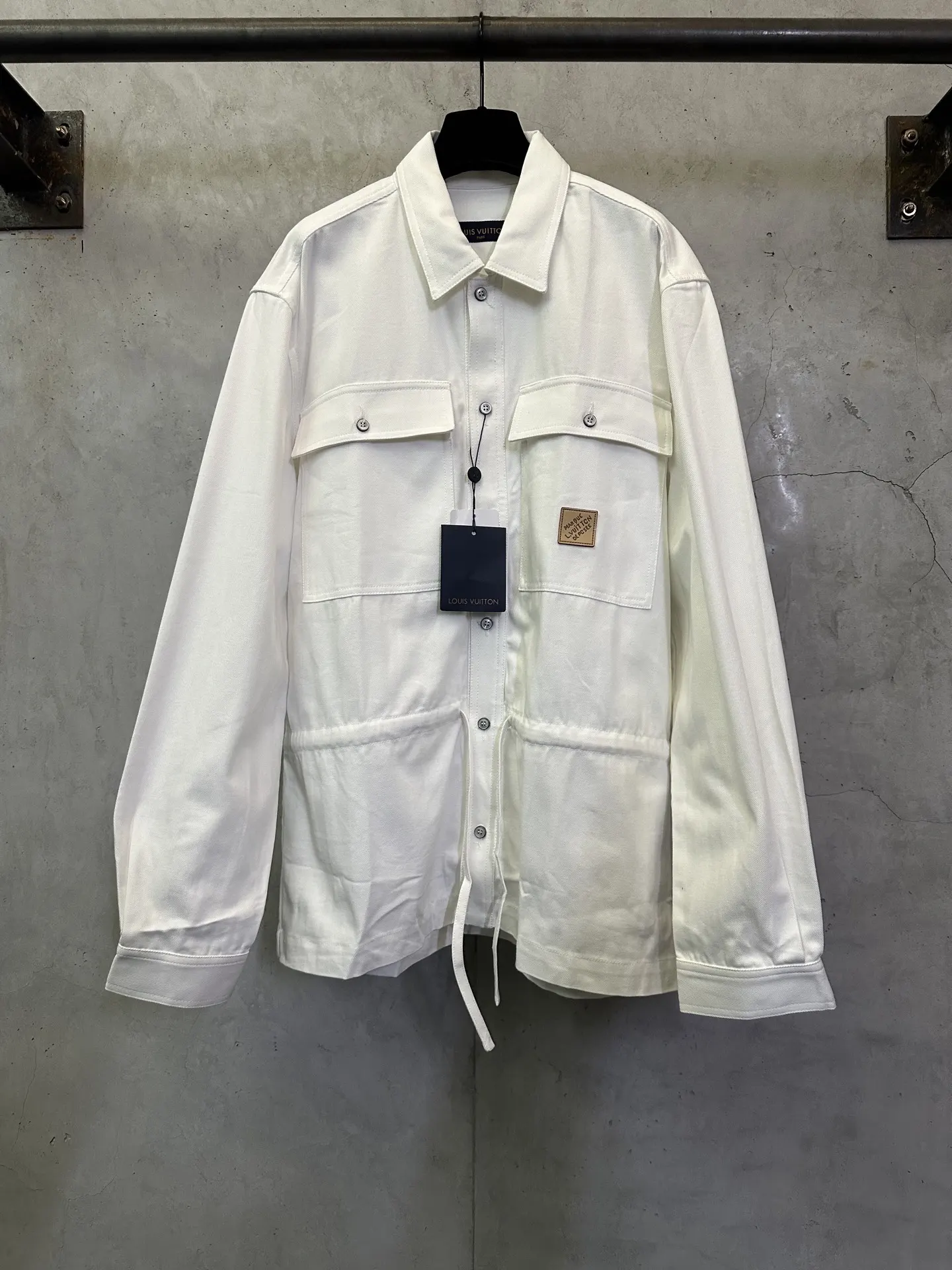 Logo Patch Cotton Poplin Overshirt D33012381