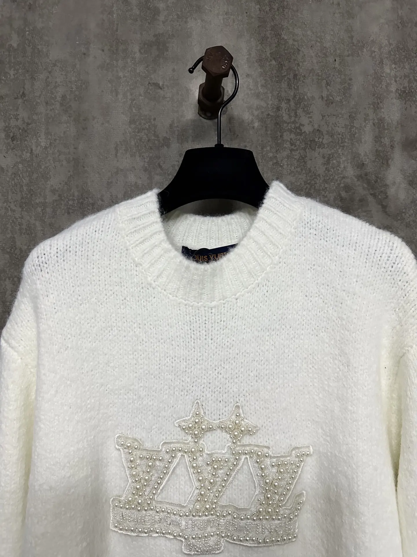 Pearl-Embellished Silk-Cotton Blend Sweater D33015325 — view 3