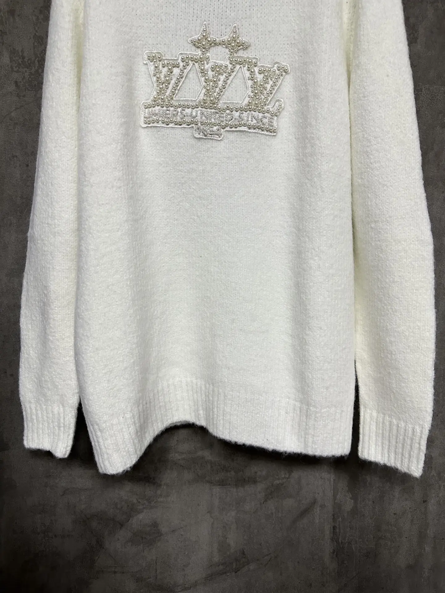 Pearl-Embellished Silk-Cotton Blend Sweater D33015325 — view 4