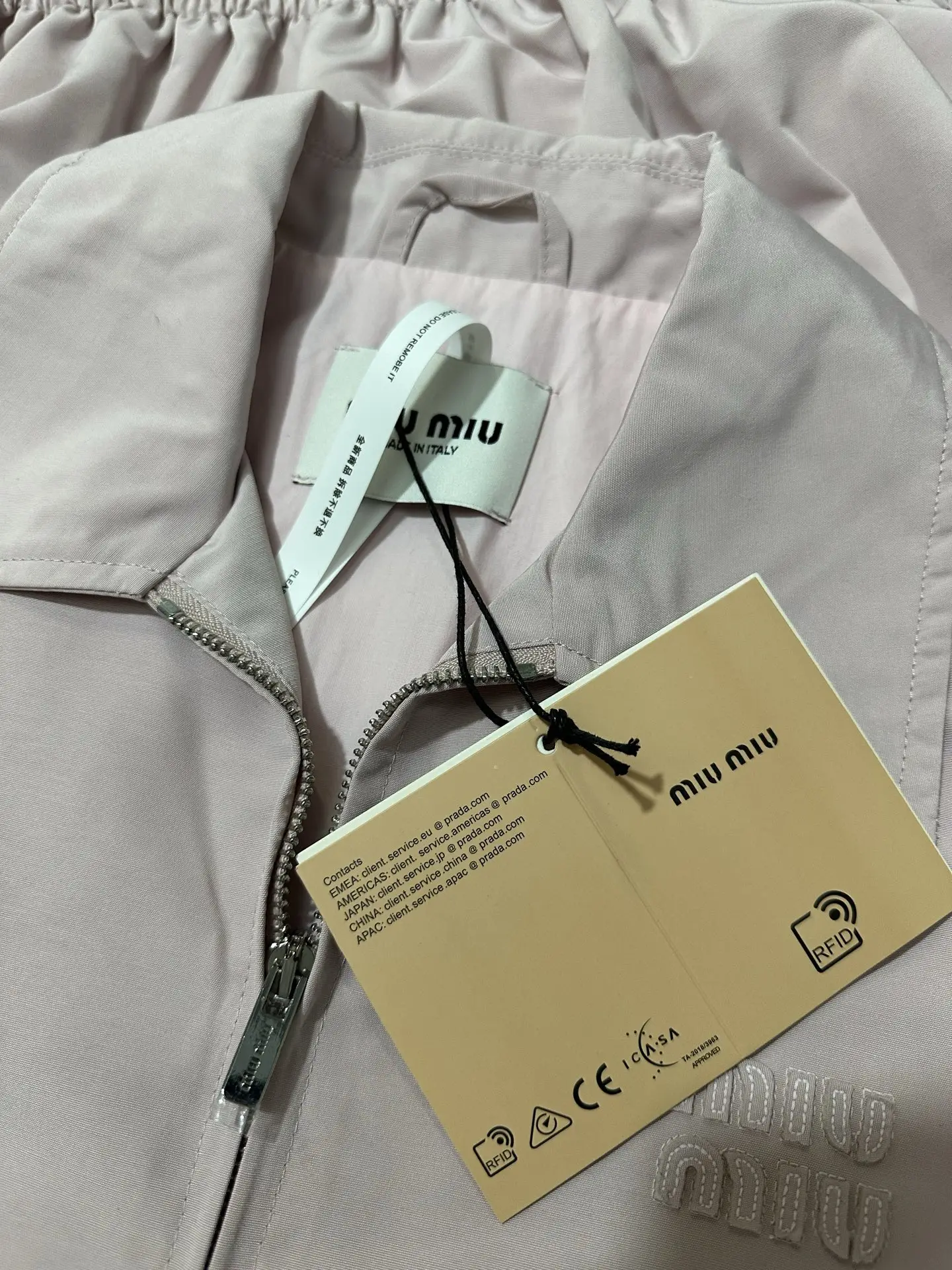 Embroidered Logo Zip-Up Harrington Jacket D33023079 — view 6