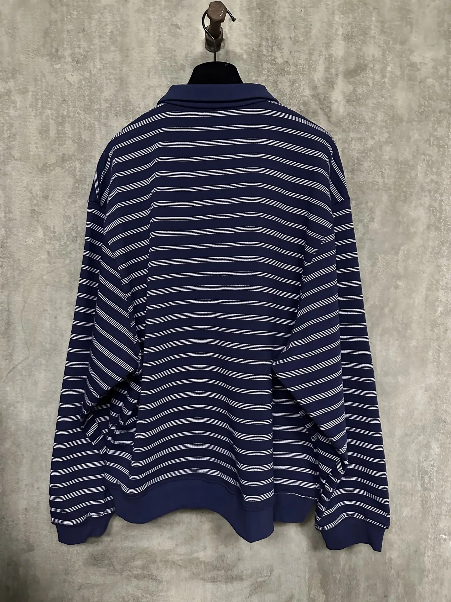 Striped Mercerized Cotton Half-Zip Polo Shirt D33015316 — view 2