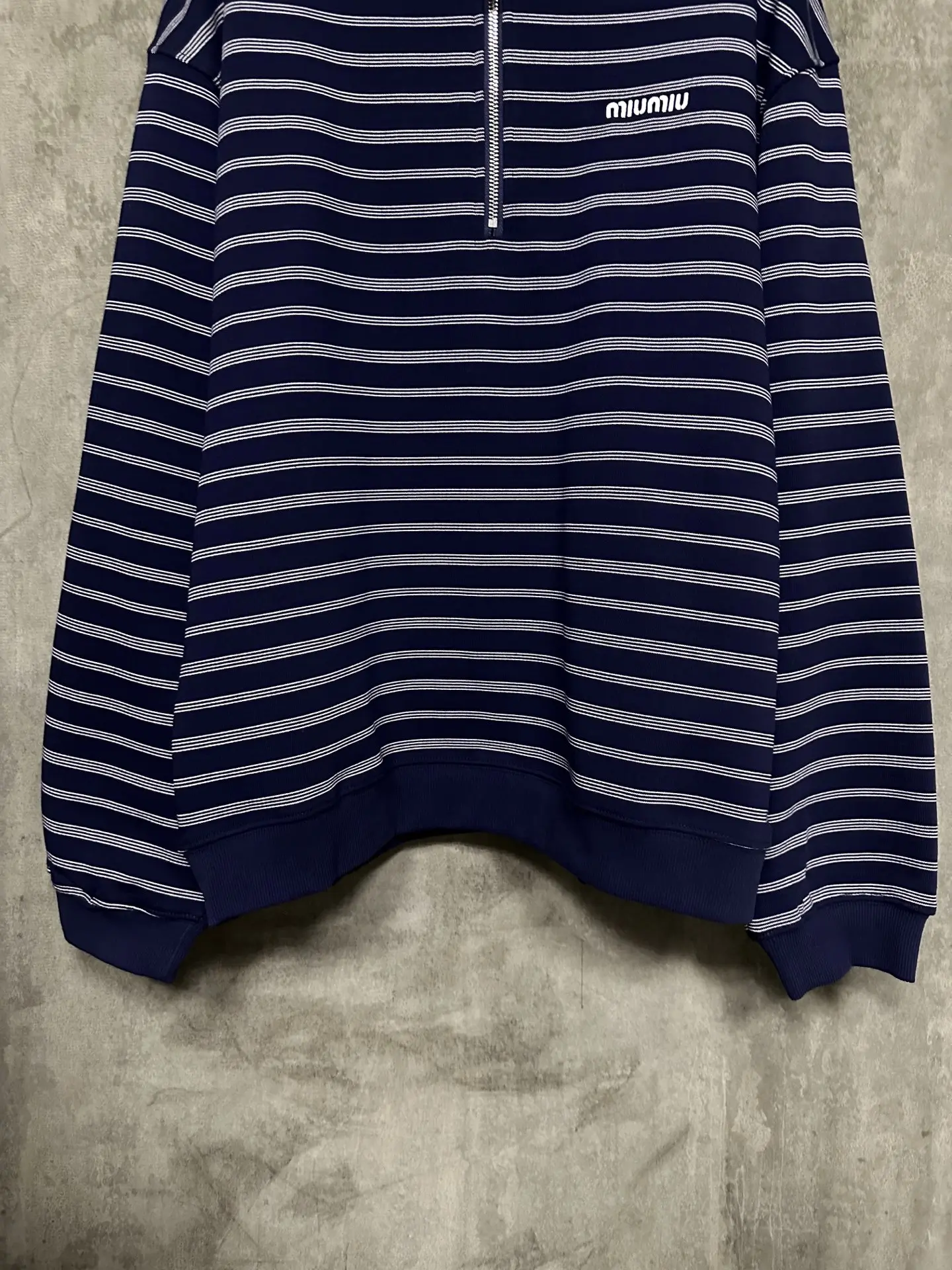 Striped Mercerized Cotton Half-Zip Polo Shirt D33015316 — view 4
