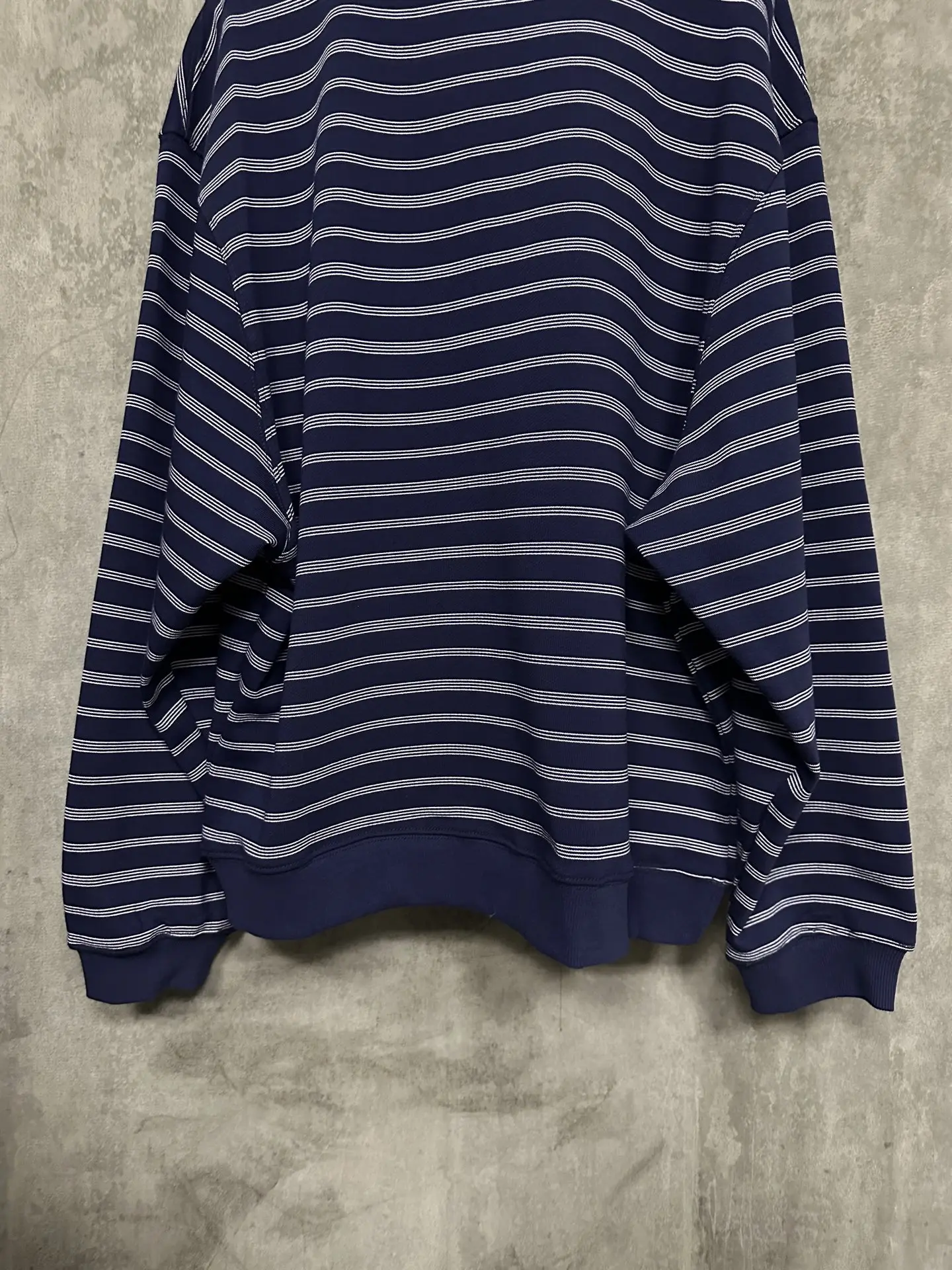 Striped Mercerized Cotton Half-Zip Polo Shirt D33015316 — view 6