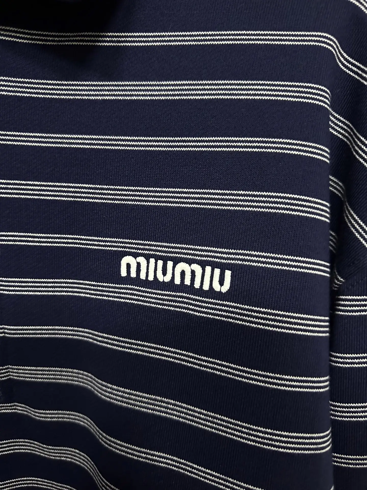 Striped Mercerized Cotton Half-Zip Polo Shirt D33015316 — view 8