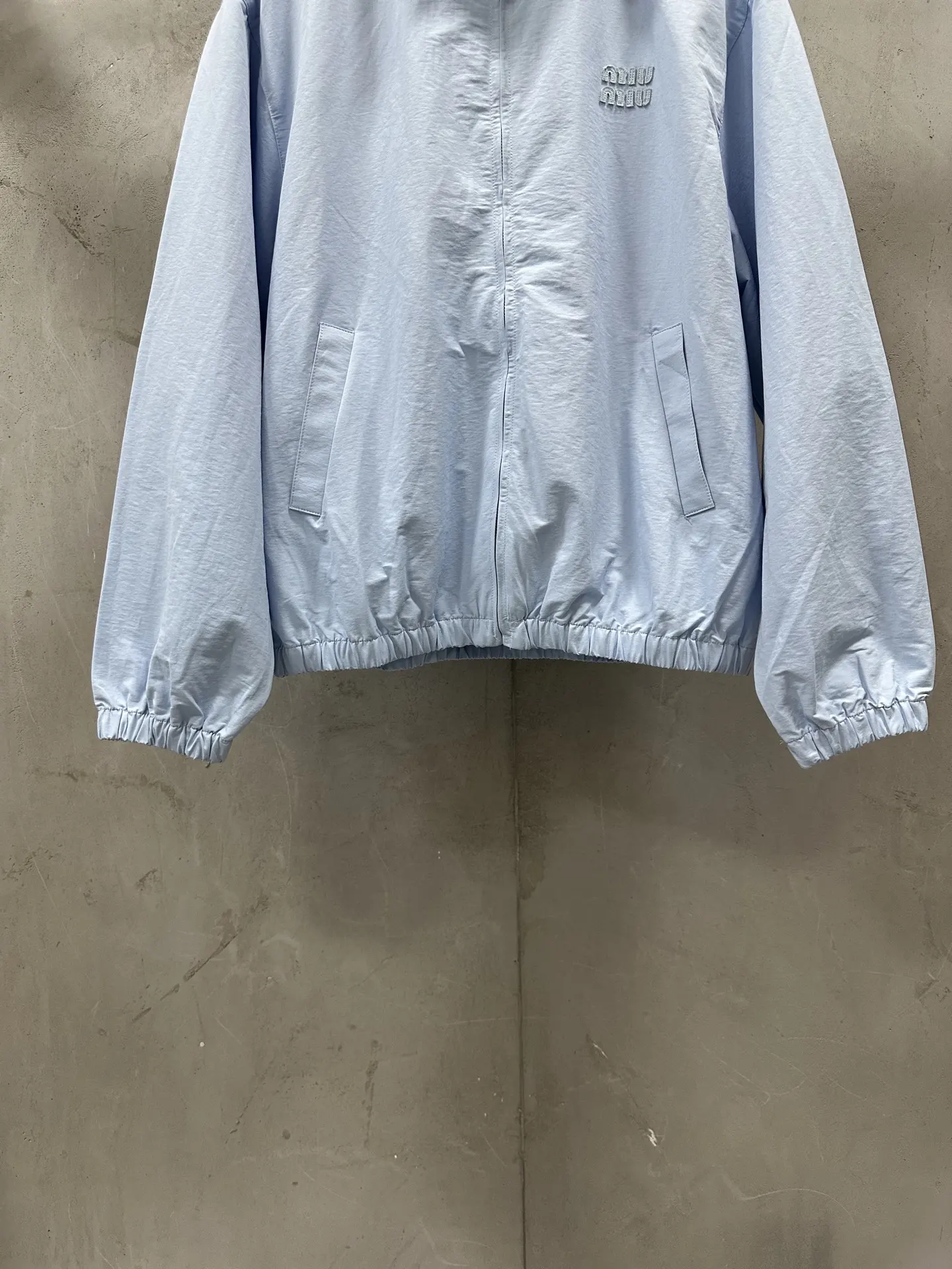 Embroidered Logo Zip-Up Harrington Jacket D33022223 — view 4