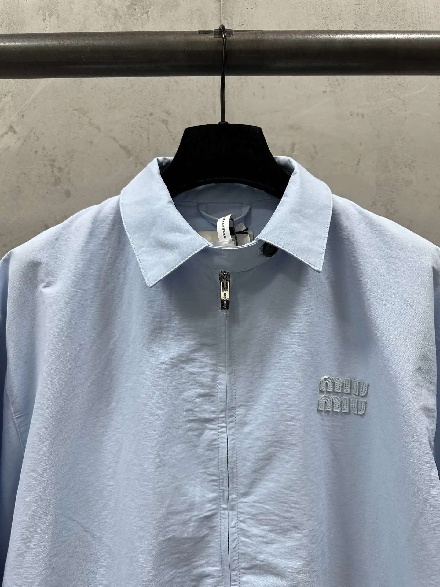 Embroidered Logo Zip-Up Harrington Jacket D33022223 — view 5