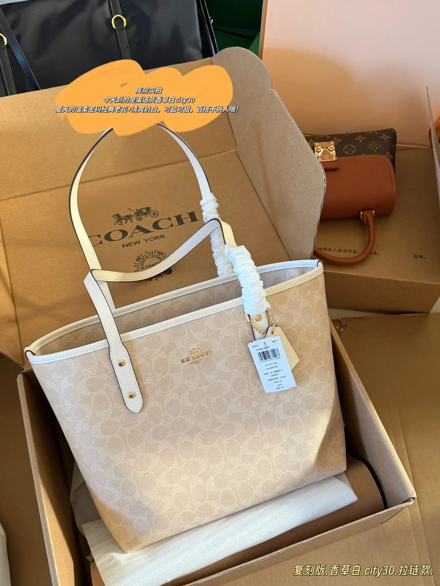 Coach Monogram Zip-Top Tote Bag D33018115