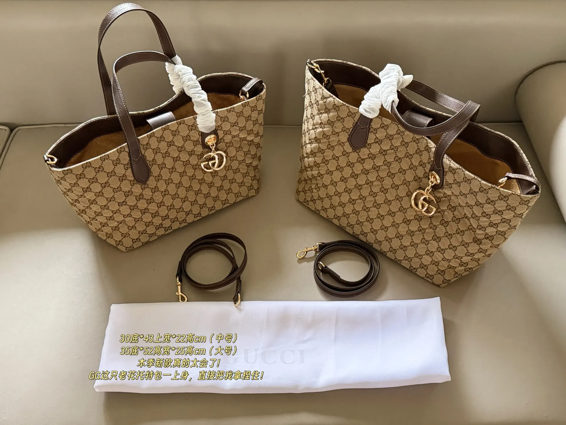 GG Monogram Canvas Tote Bag D33018065 — view 11