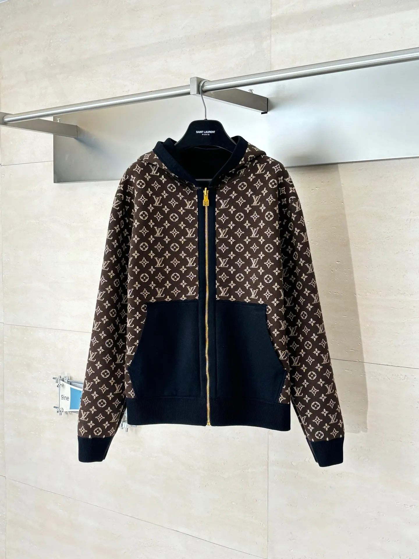 Reversible Monogram Jacquard Wool-Blend Zip-Up Hoodie D33516023 — view 3