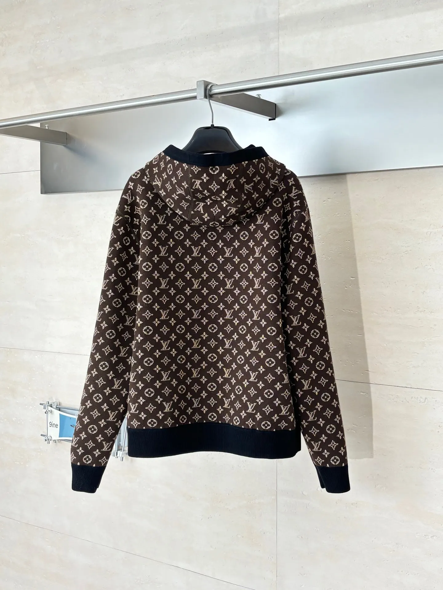 Reversible Monogram Jacquard Wool-Blend Zip-Up Hoodie D33516023 — view 4