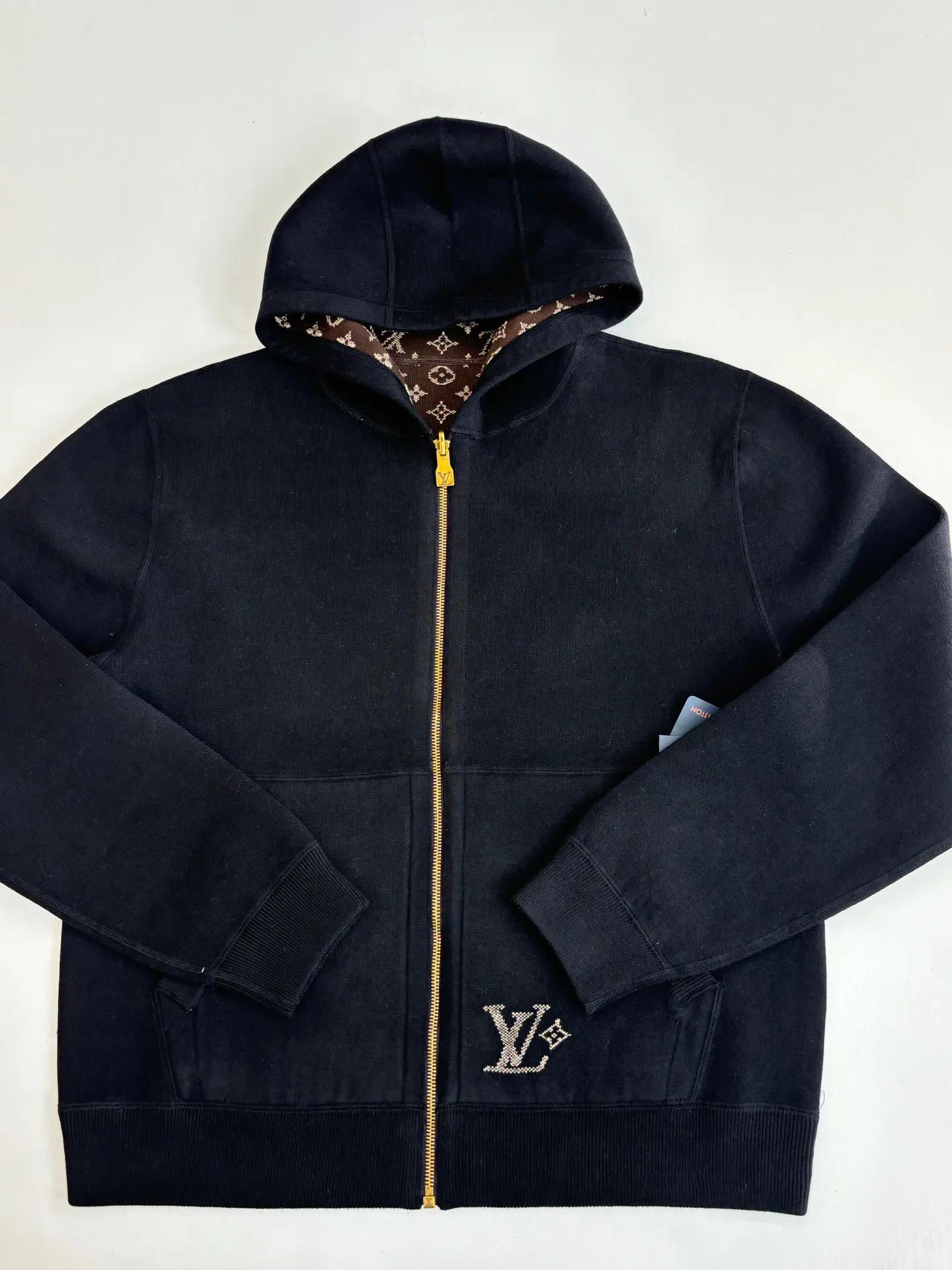 Reversible Monogram Jacquard Wool-Blend Zip-Up Hoodie D33516023 — view 5