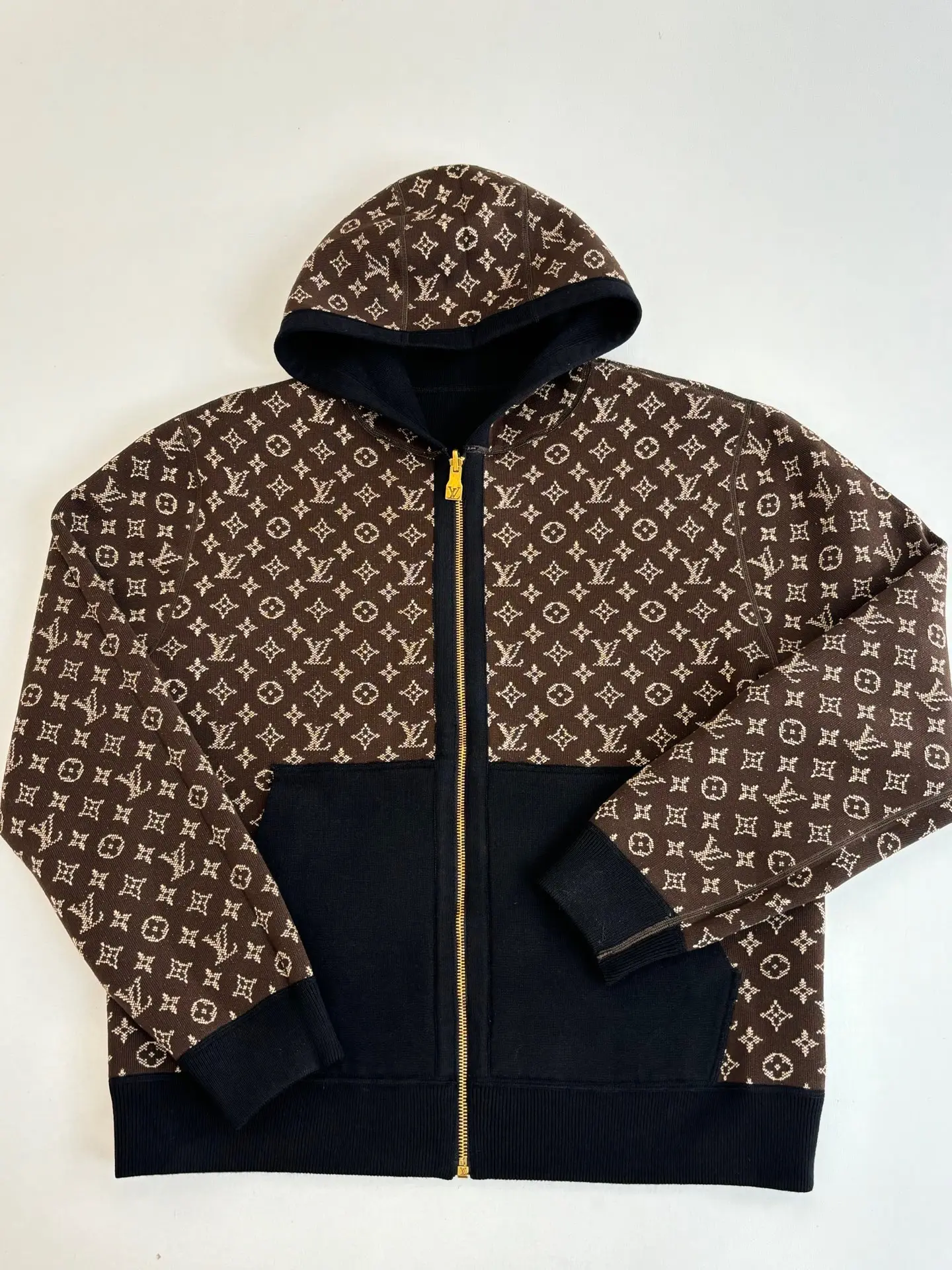 Reversible Monogram Jacquard Wool-Blend Zip-Up Hoodie D33516023 — view 6