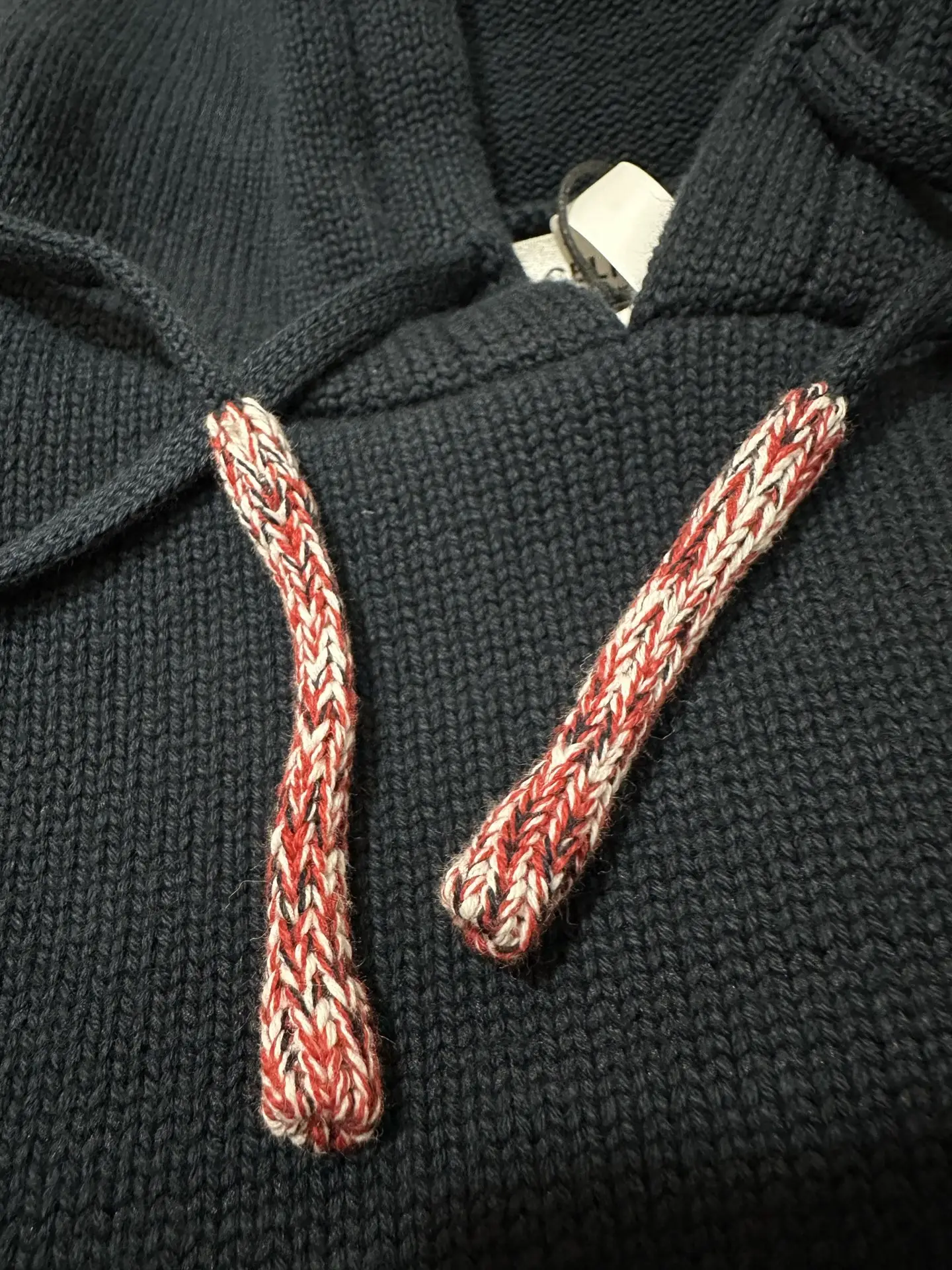 Logo-Embroidered Wool-Blend Knit Hoodie D33522276 — view 7