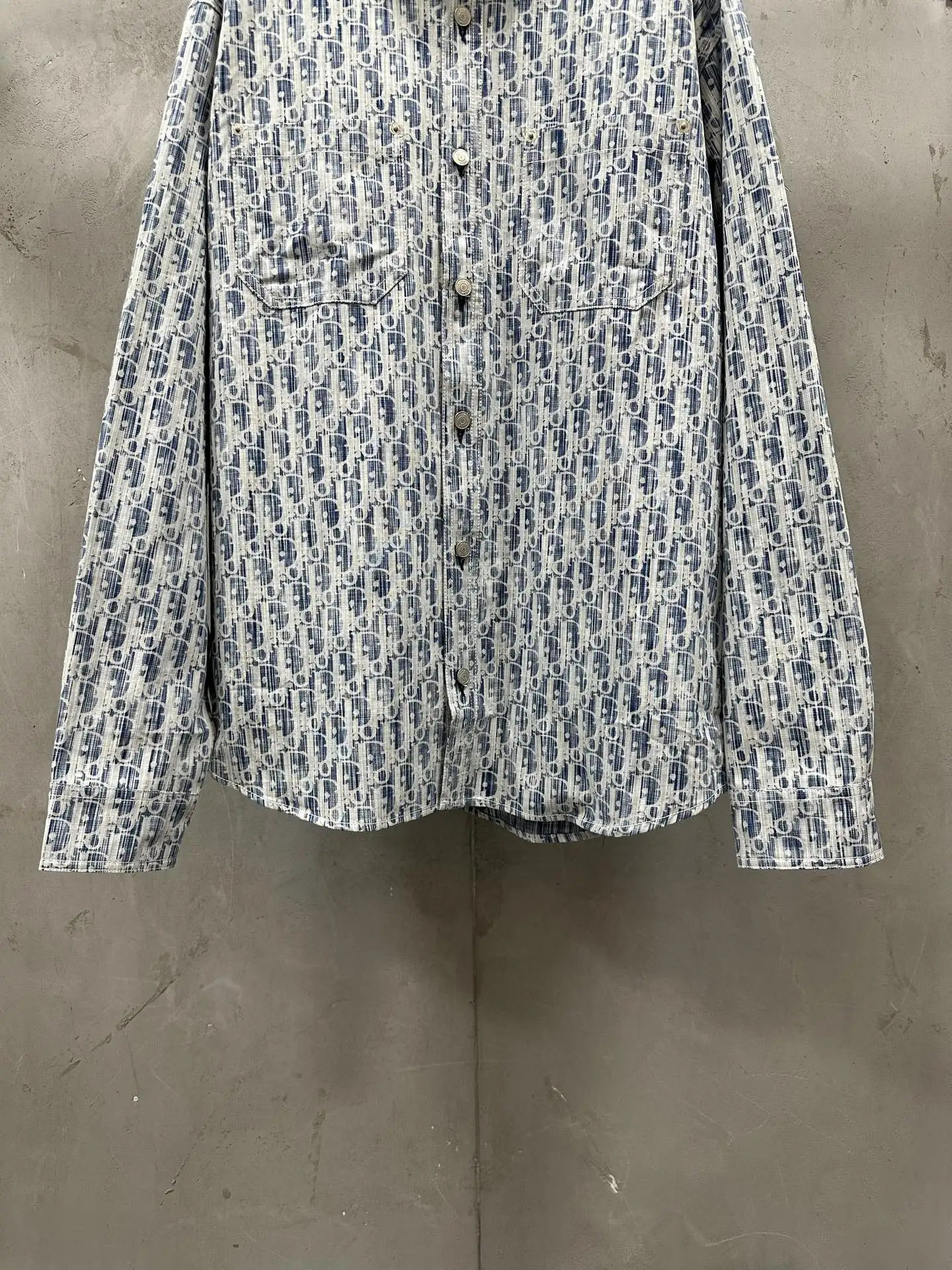 Oblique Kasuri Print Denim Shirt D33522254 — view 4