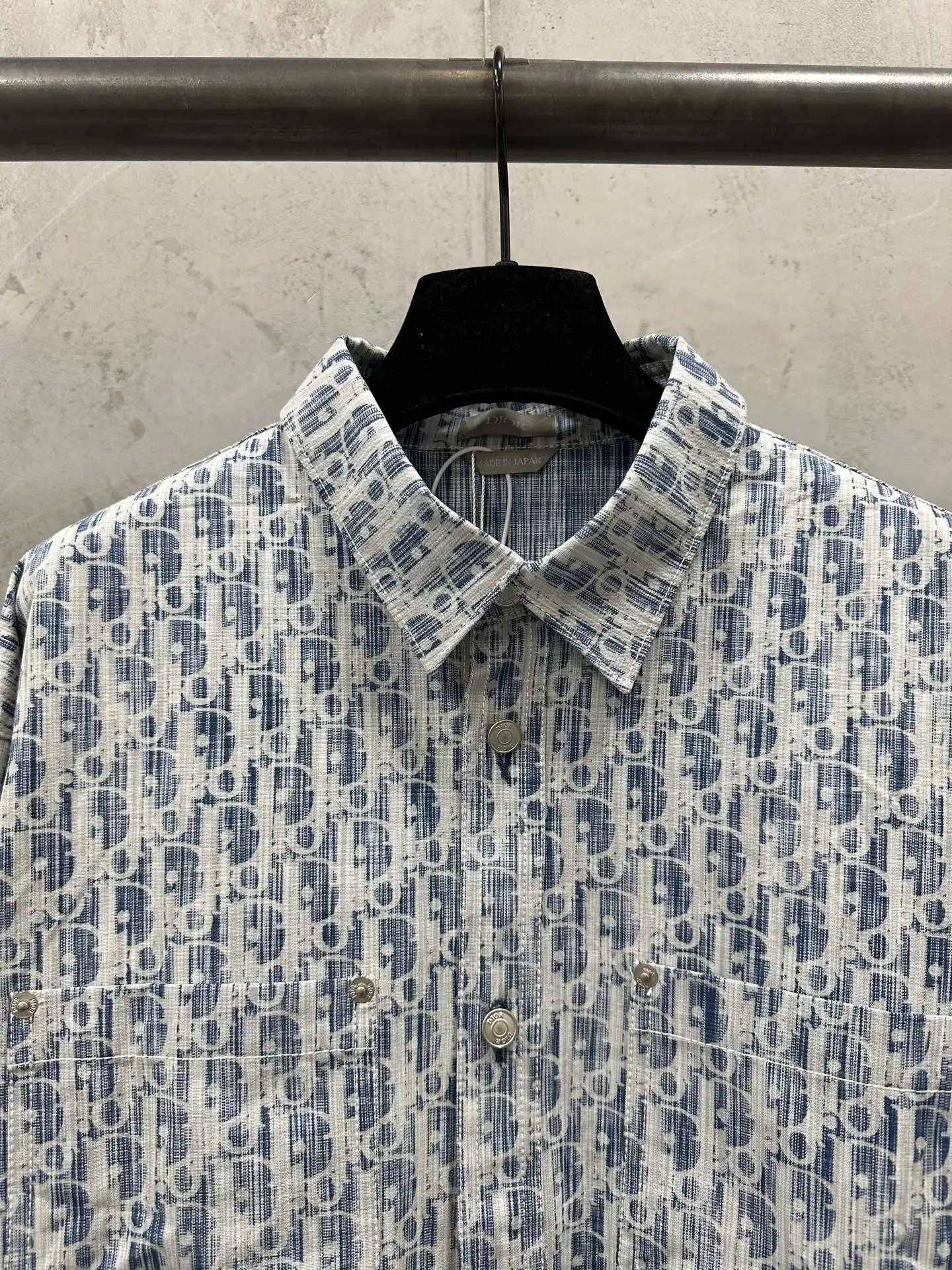 Oblique Kasuri Print Denim Shirt D33522254 — view 5