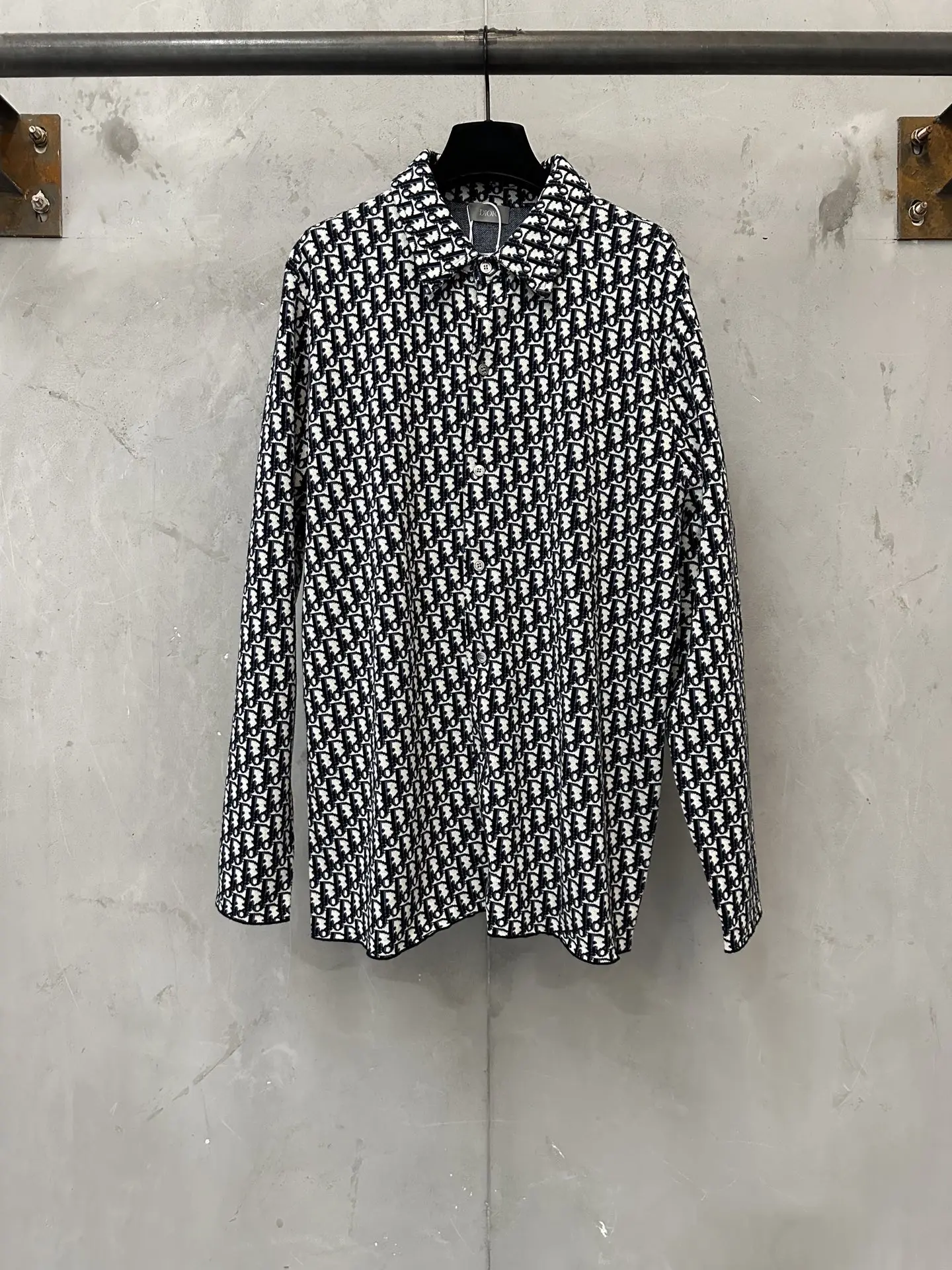 Oblique Monogram Jacquard Cotton Shirt D33523159