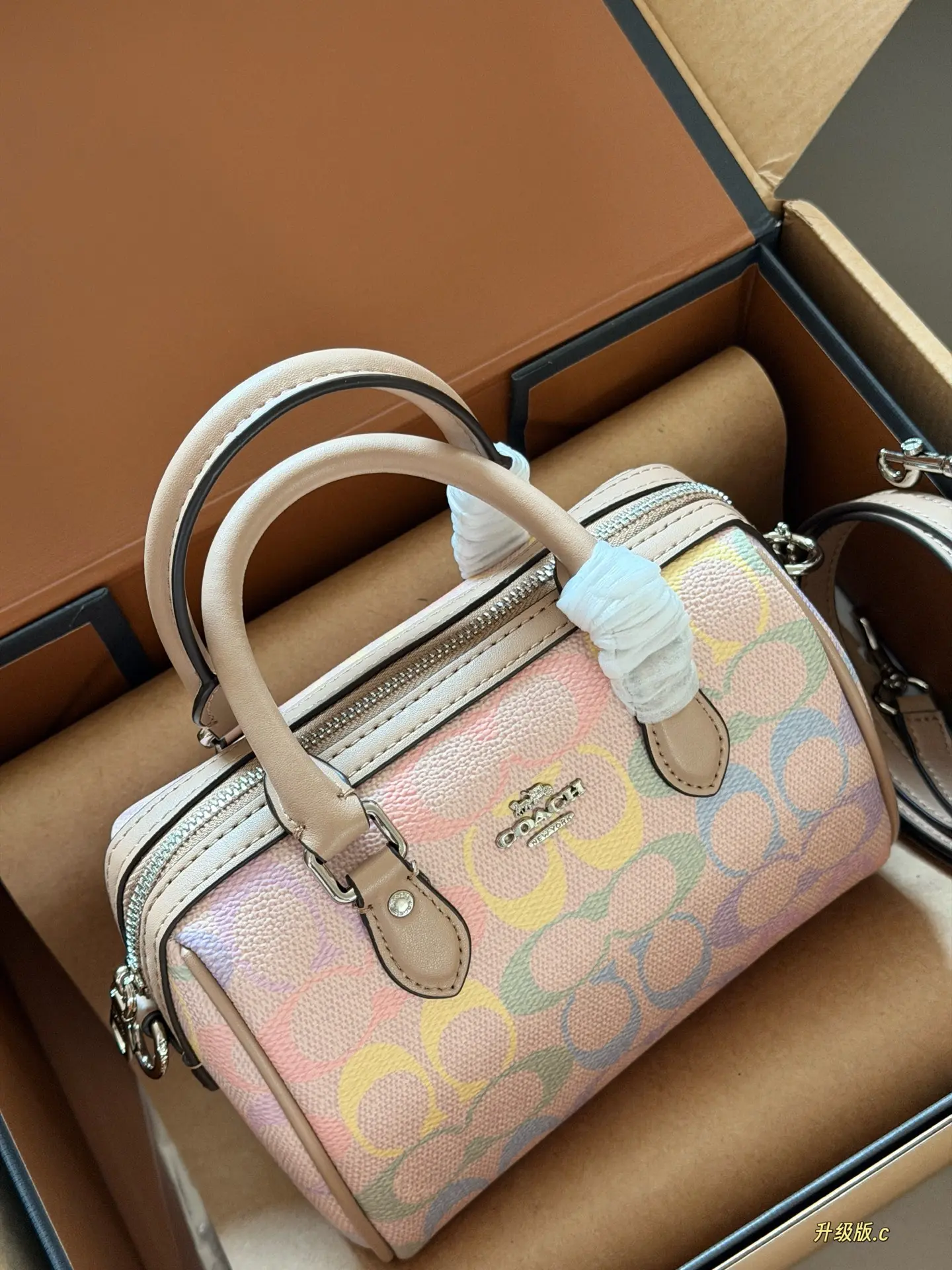 Mini Rowan Satchel in Rainbow Signature Canvas D33518439 — view 3