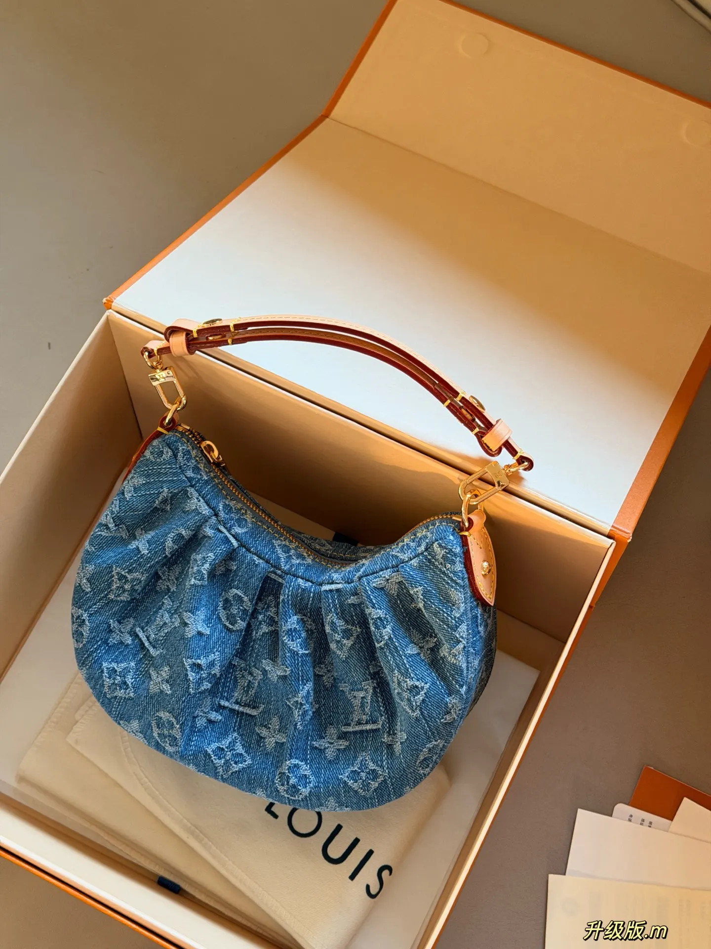 Denim Monogram Croissant Shoulder Bag D34018048 — view 2