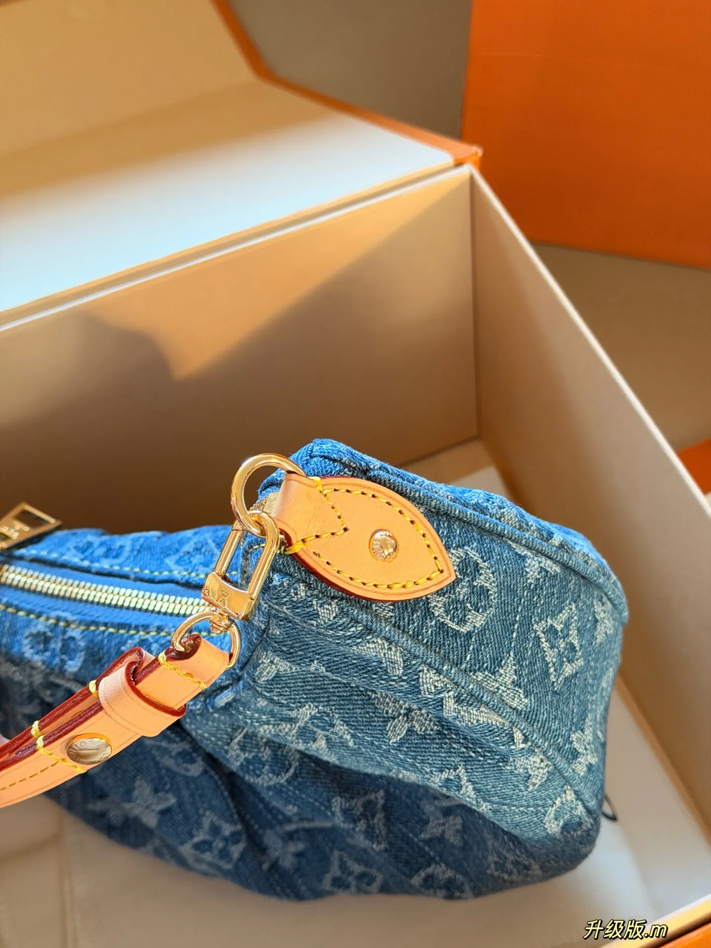Denim Monogram Croissant Shoulder Bag D34018048 — view 4