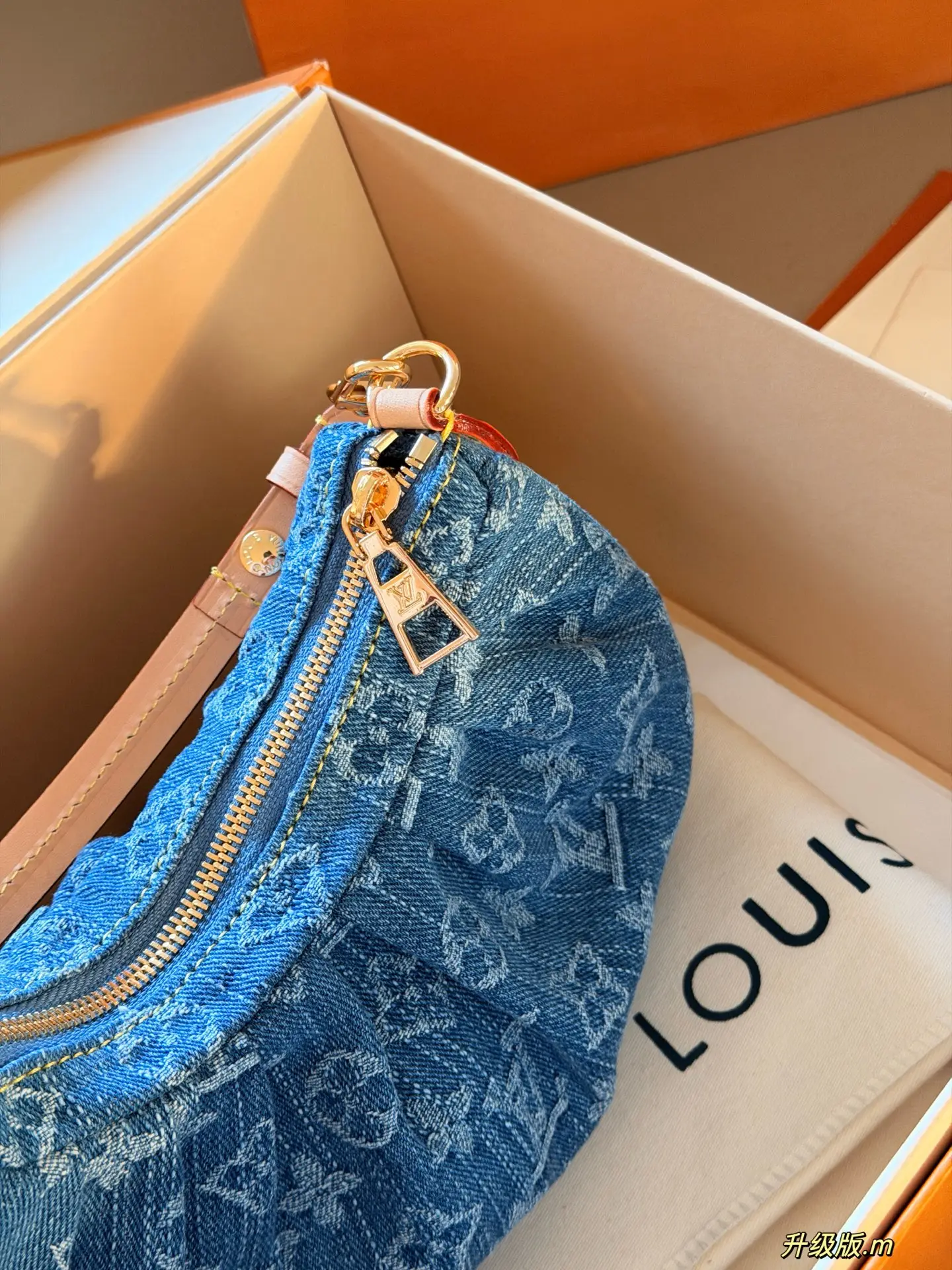 Denim Monogram Croissant Shoulder Bag D34018048 — view 5