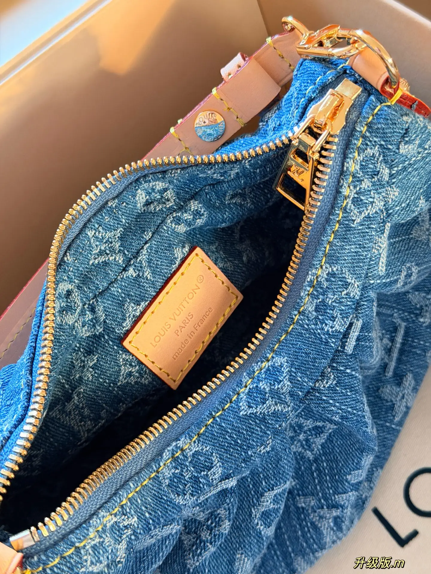 Denim Monogram Croissant Shoulder Bag D34018048 — view 7