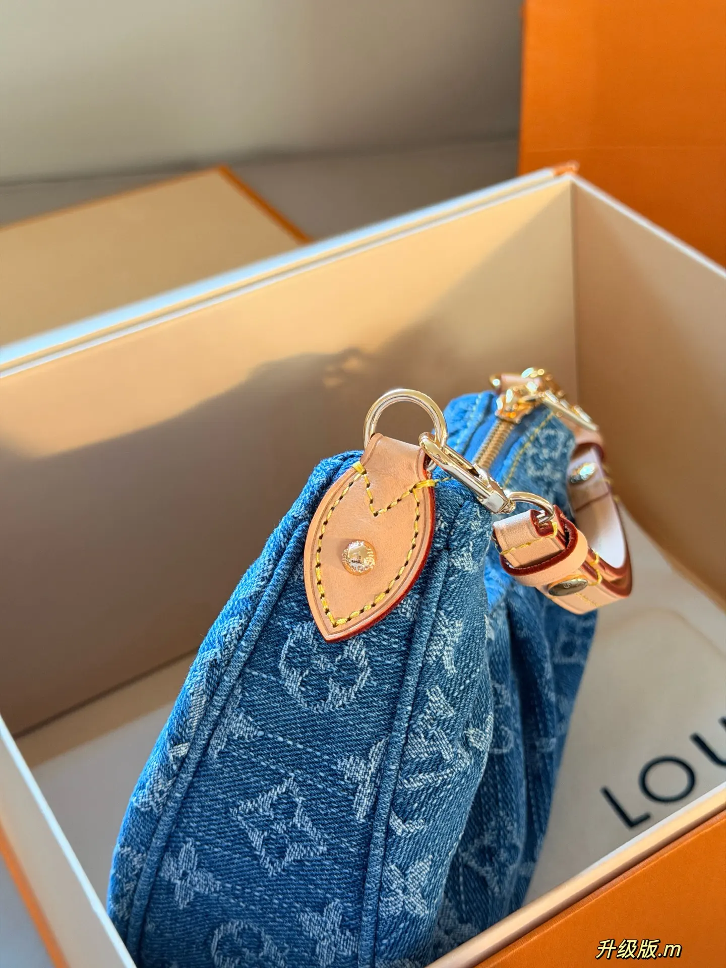 Denim Monogram Croissant Shoulder Bag D34018048 — view 8