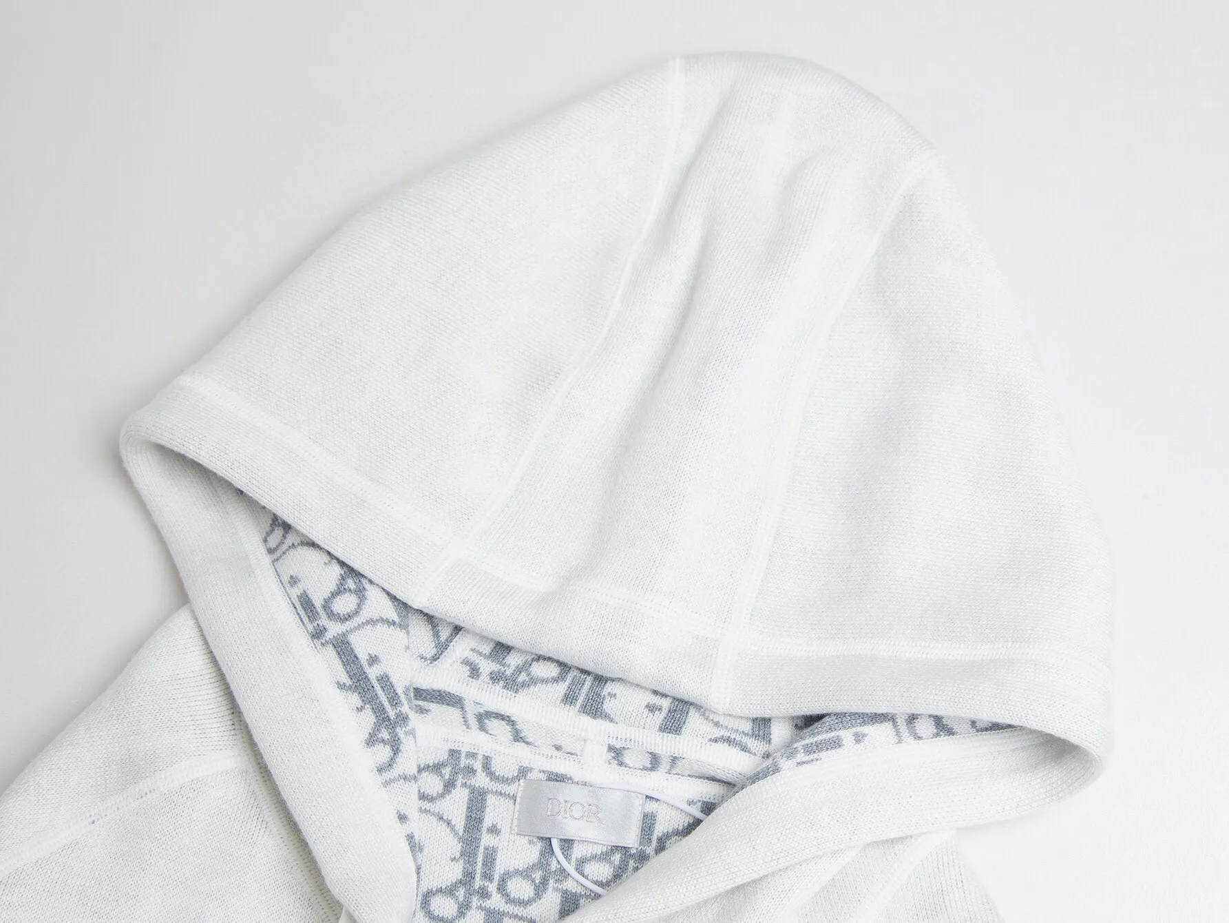 Reversible Logo-Jacquard Cashmere-Blend Hoodie D34016063 — view 7