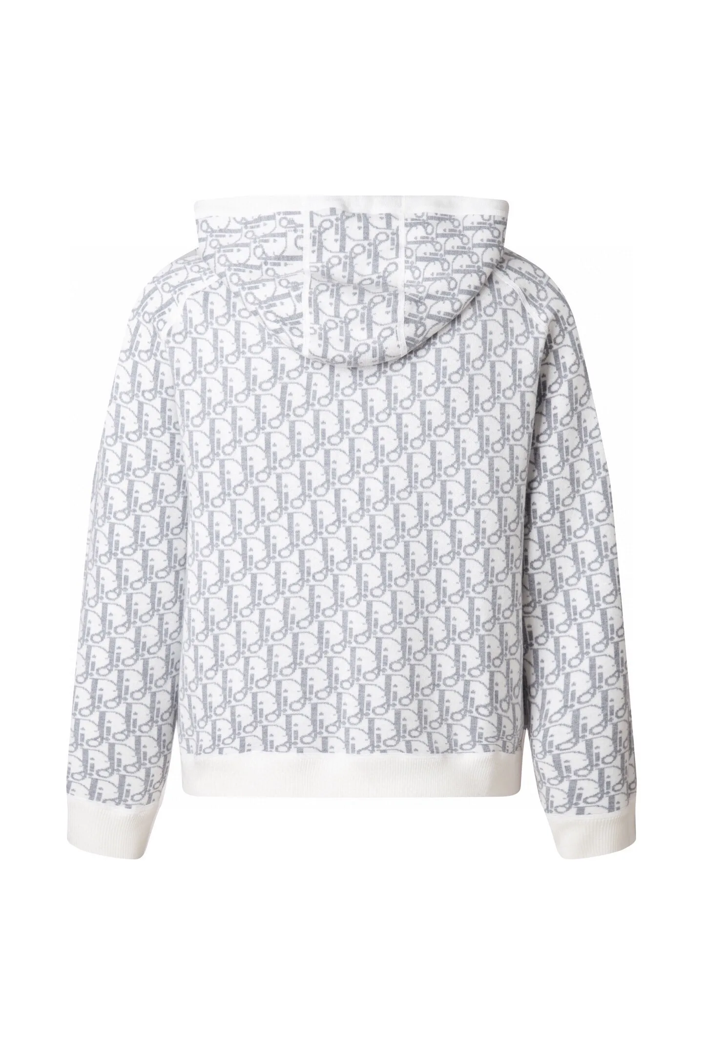 Reversible Oblique Cashmere-Blend Zip-Up Hoodie D34016064 — view 3