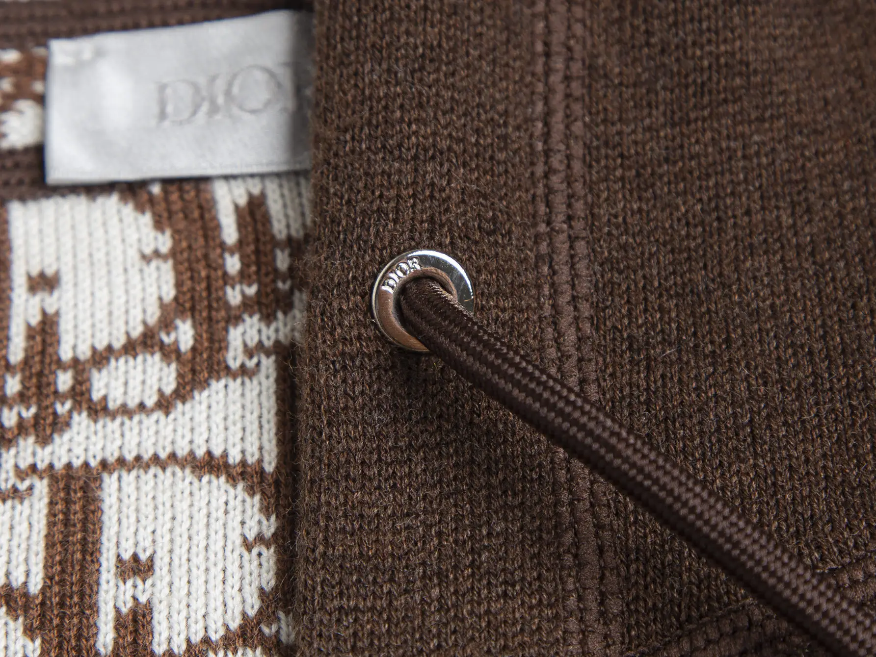 Reversible Oblique Jacquard Cashmere-Blend Hoodie D34016062 — view 11