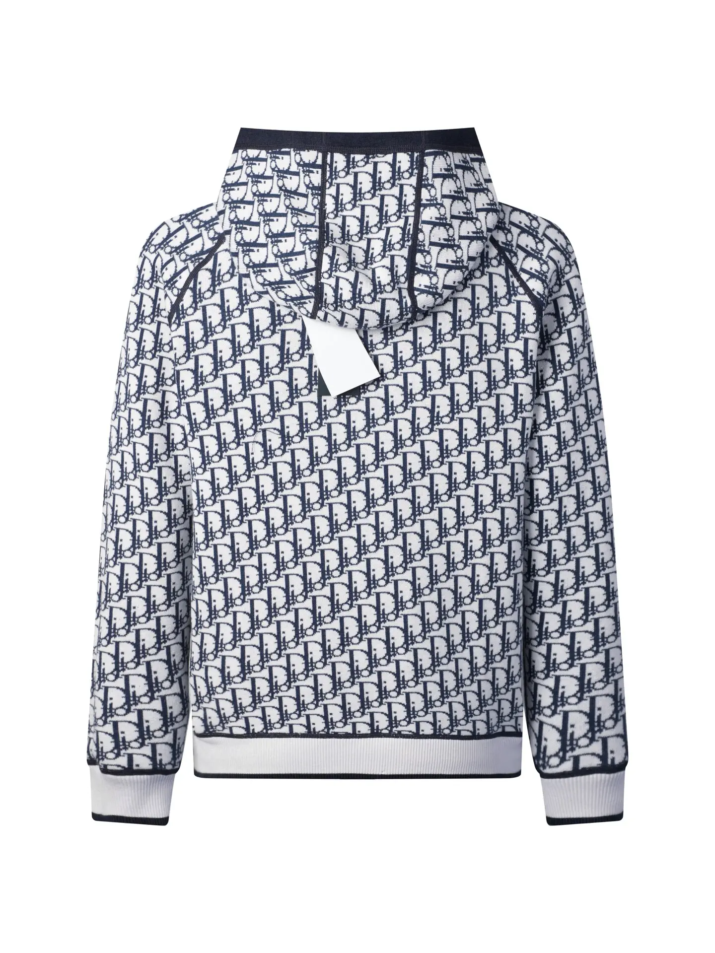 Reversible Oblique Cashmere-Blend Zip-Up Hoodie D34016055 — view 4