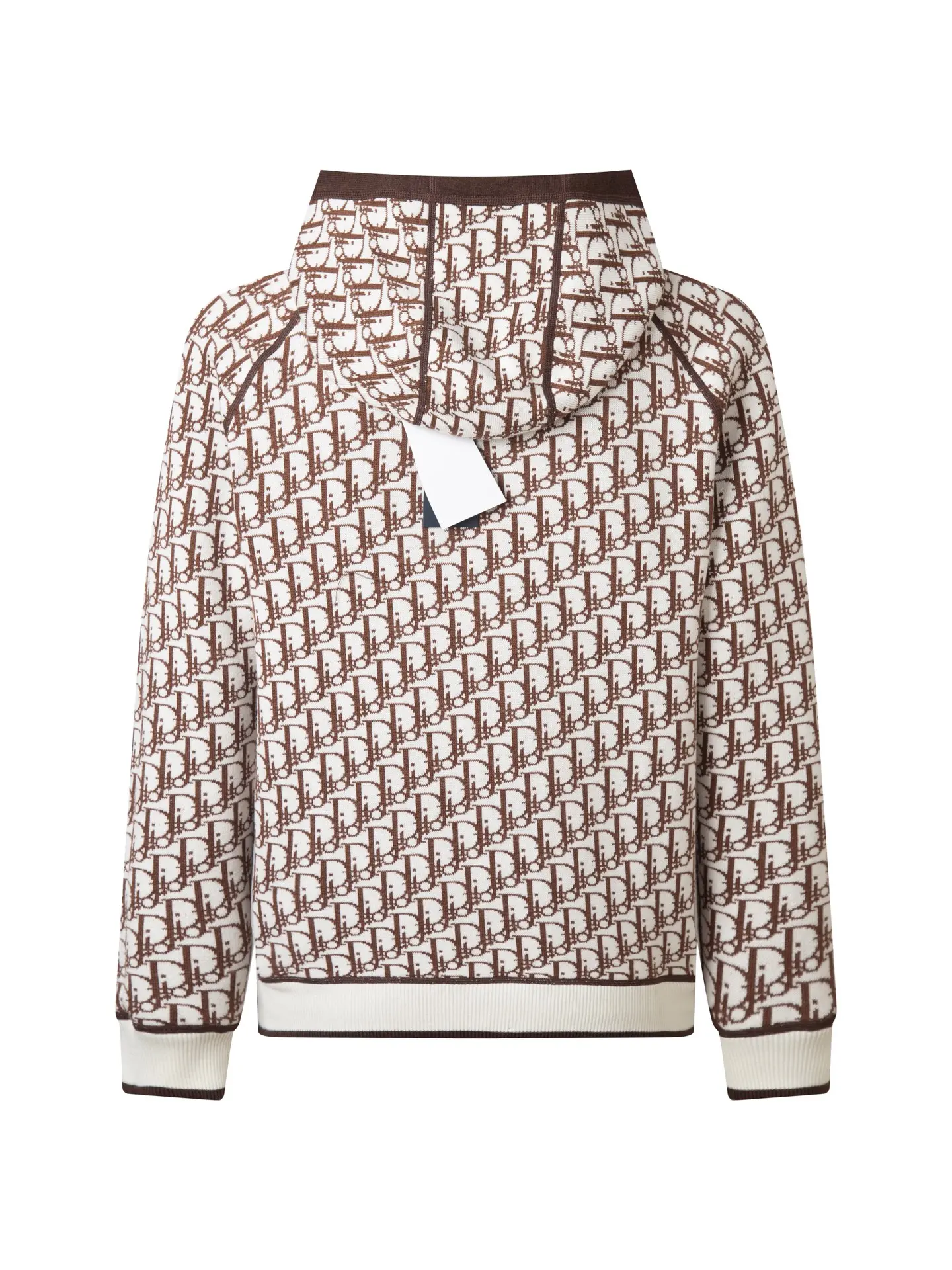 Reversible Oblique Cashmere-Blend Zip-Up Hoodie D34016061 — view 3