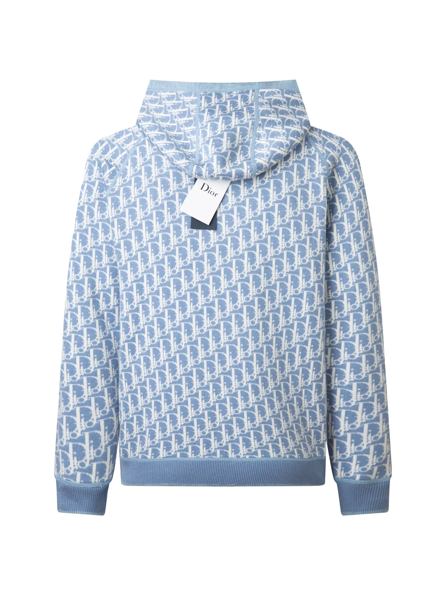 Reversible Logo Jacquard Cashmere-Blend Hoodie D34016059 — view 4