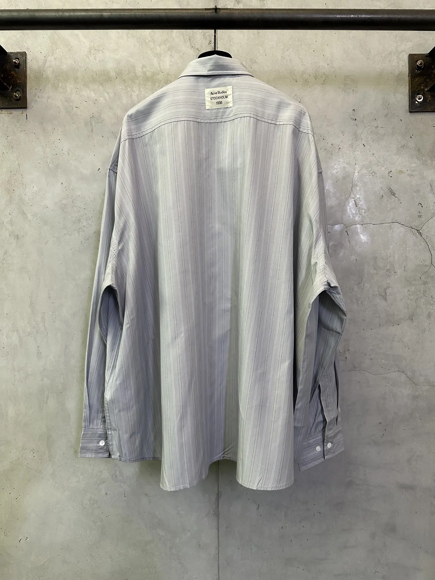 Oversized Striped Cotton-Poplin Shirt D34012448 — view 2