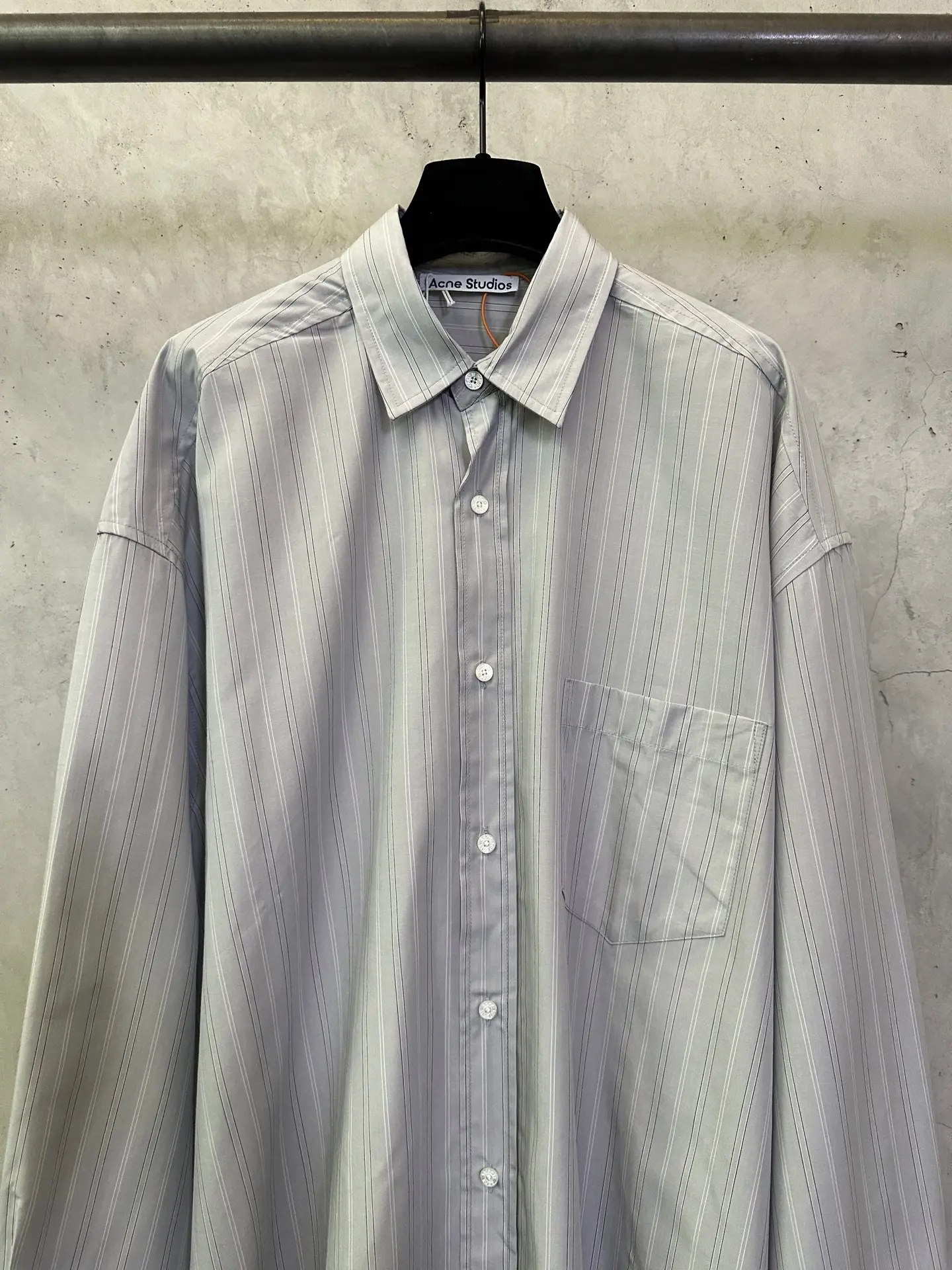 Oversized Striped Cotton-Poplin Shirt D34012448 — view 3