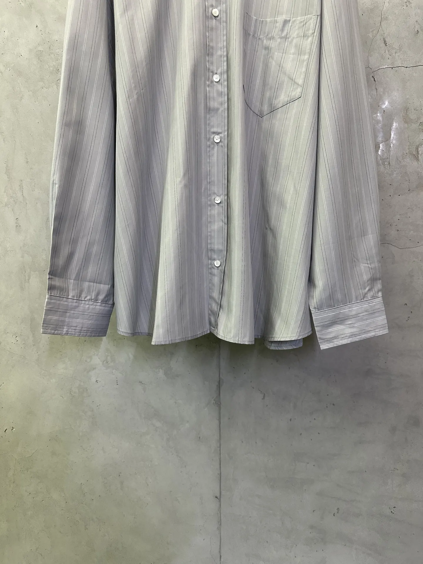 Oversized Striped Cotton-Poplin Shirt D34012448 — view 4