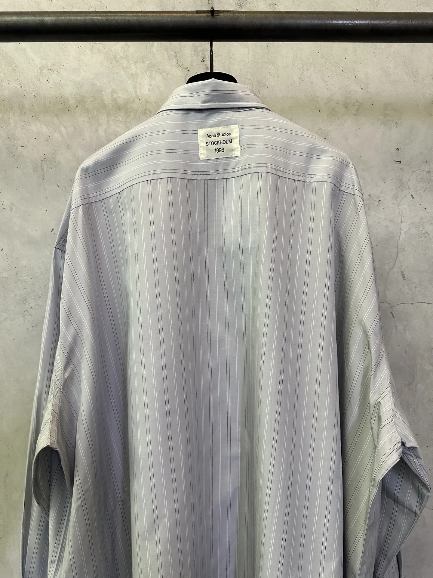 Oversized Striped Cotton-Poplin Shirt D34012448 — view 5