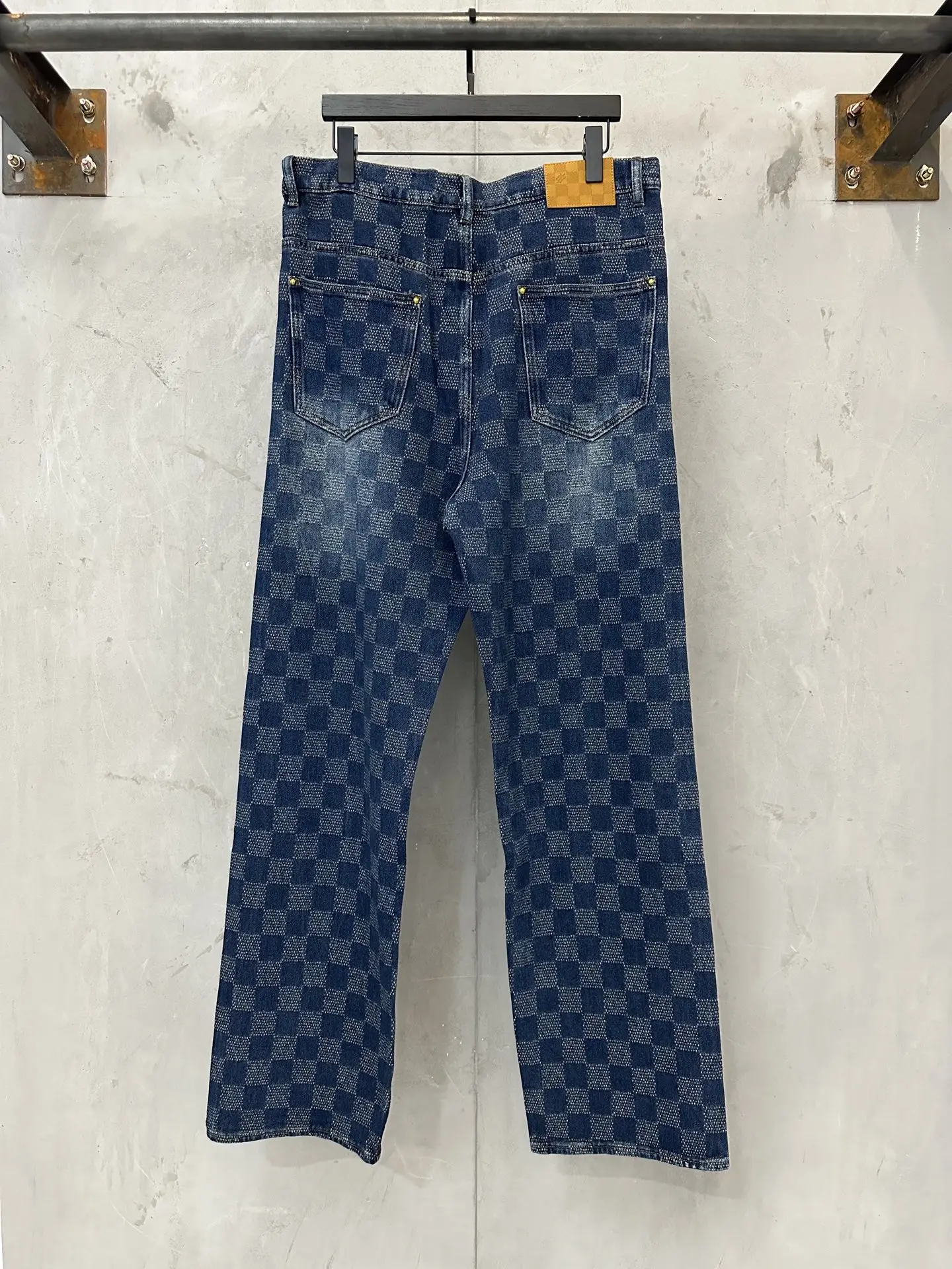 Damier Pattern Straight-Leg Skate Jeans D34011484 — view 2
