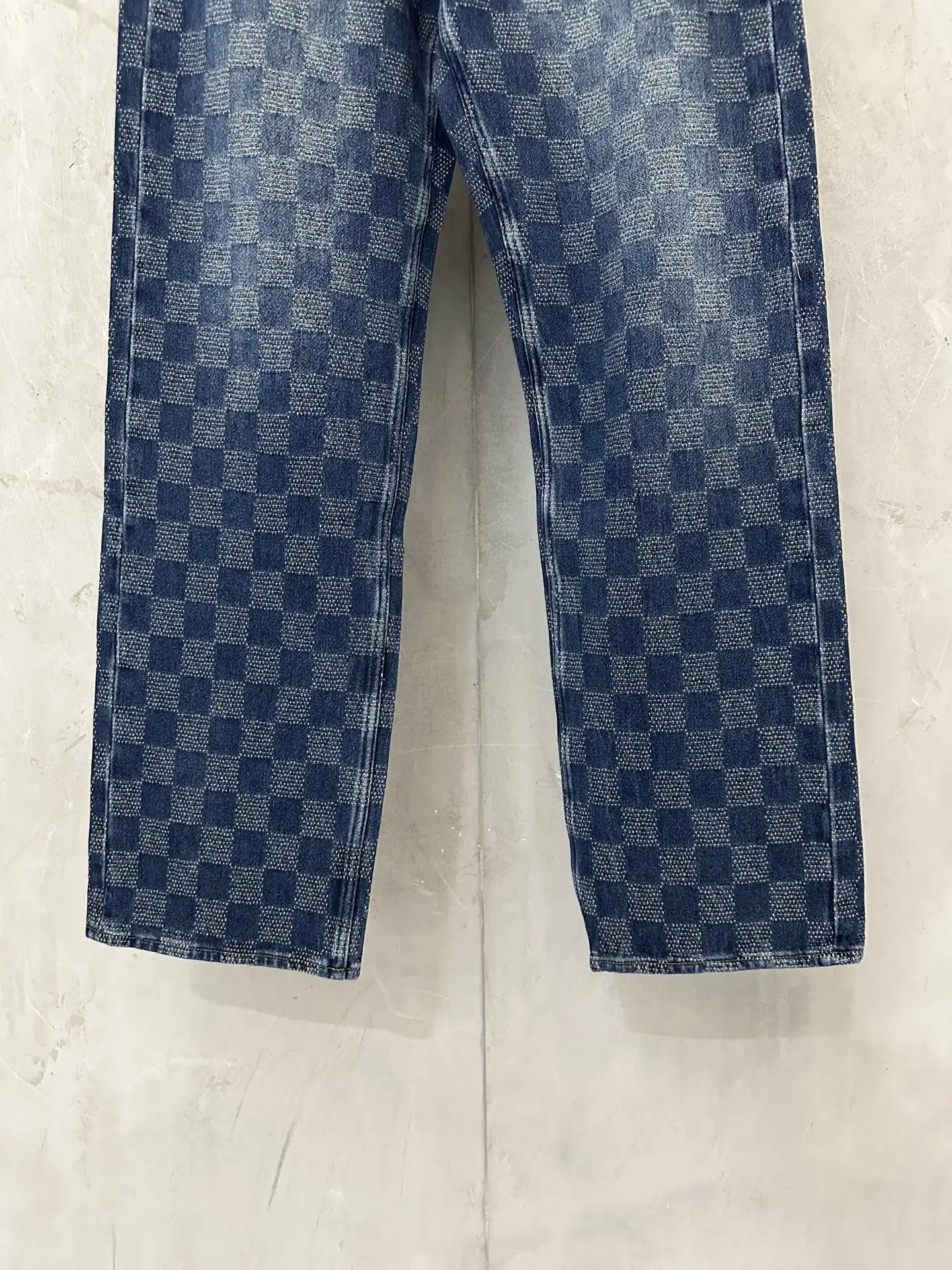 Damier Pattern Straight-Leg Skate Jeans D34011484 — view 4