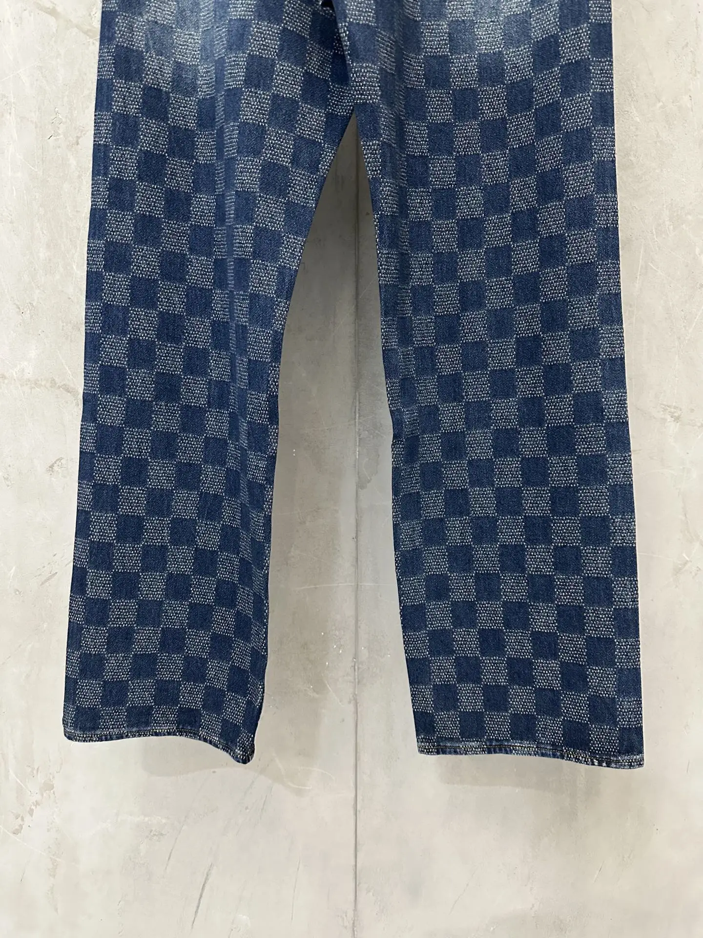 Damier Pattern Straight-Leg Skate Jeans D34011484 — view 6