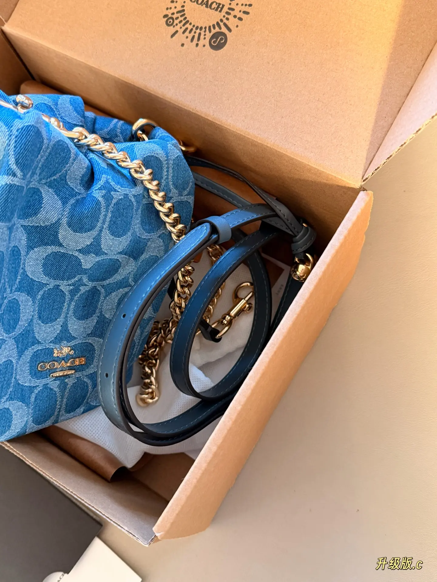 Monogram Denim Bucket Bag D34518415 — view 4
