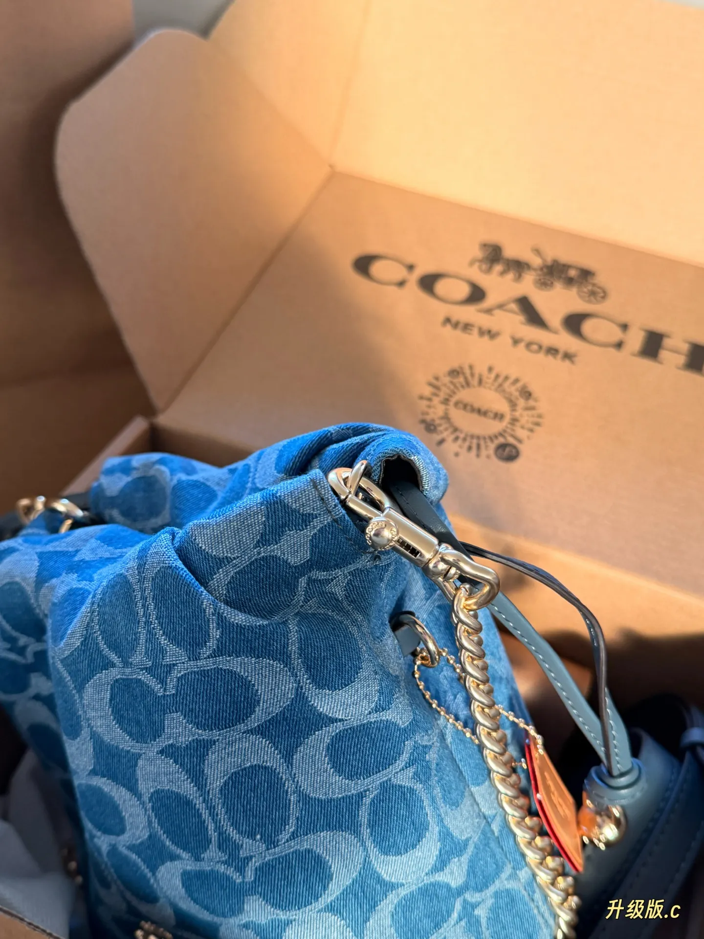 Monogram Denim Bucket Bag D34518415 — view 6