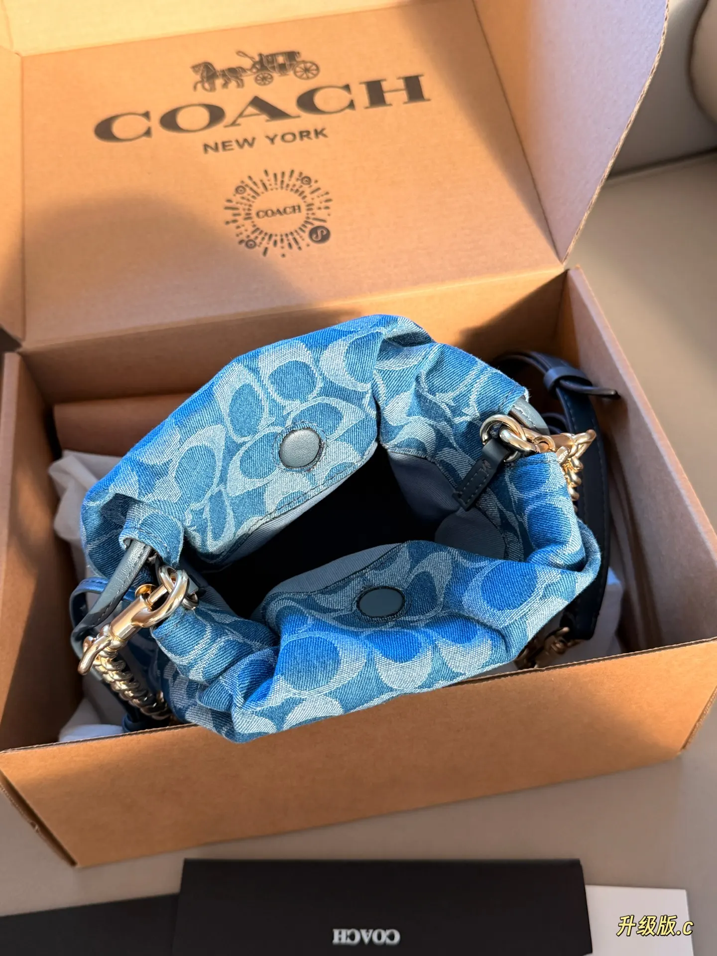 Monogram Denim Bucket Bag D34518415 — view 7