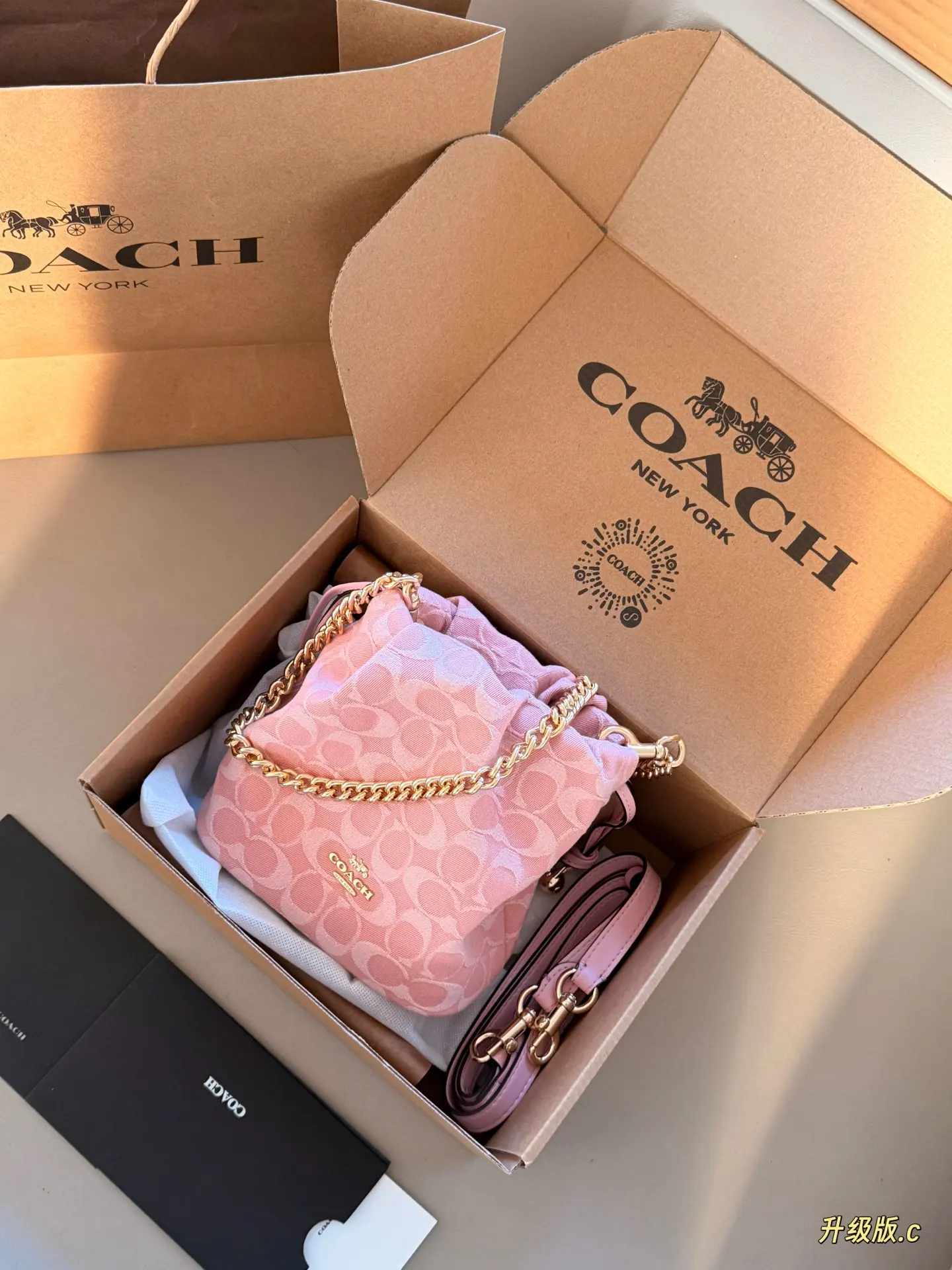 Coach Monogram Canvas Bucket Bag D34518418