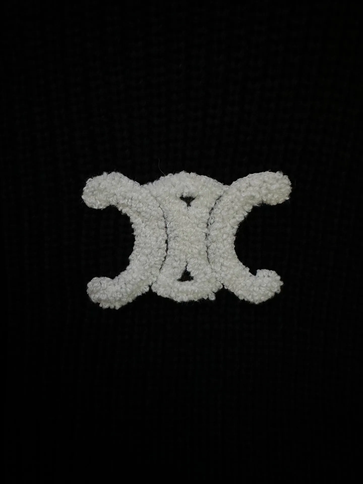 Triomphe Logo Ribbed Knit Zip-Up Hoodie D35022233 — view 8