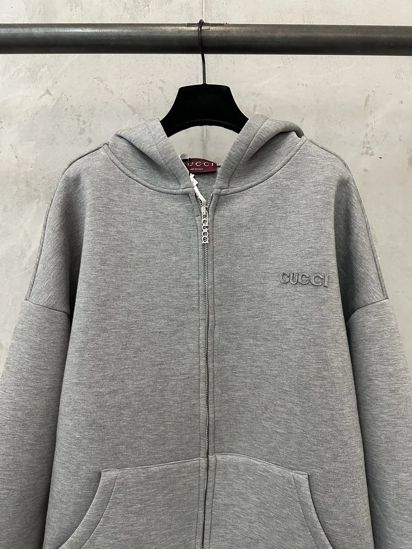Logo Embroidered Zip-Up Hoodie D35018886 — view 3