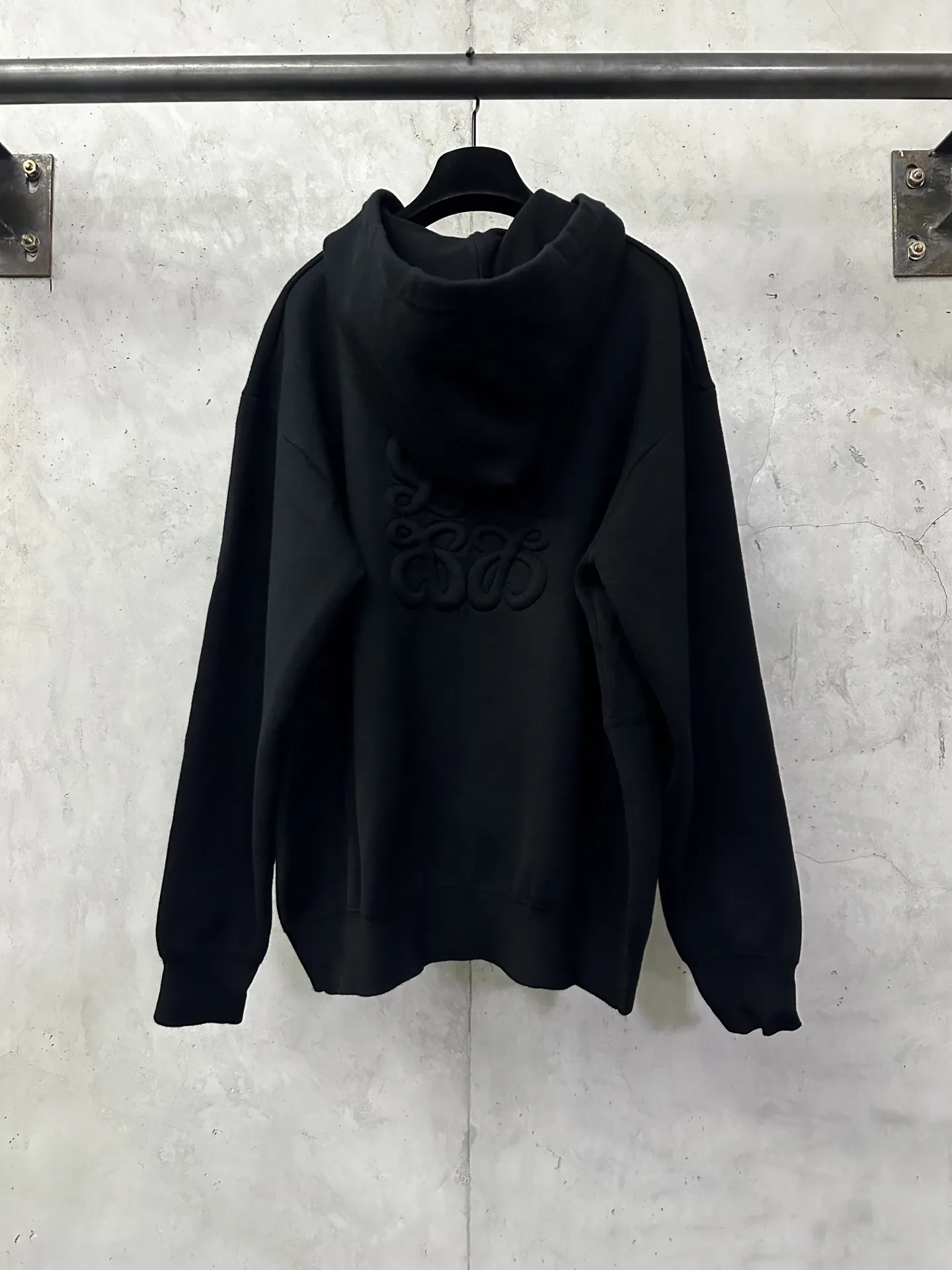Logo-Embroidered Merino Wool Zip-Up Hoodie D35023088 — view 2