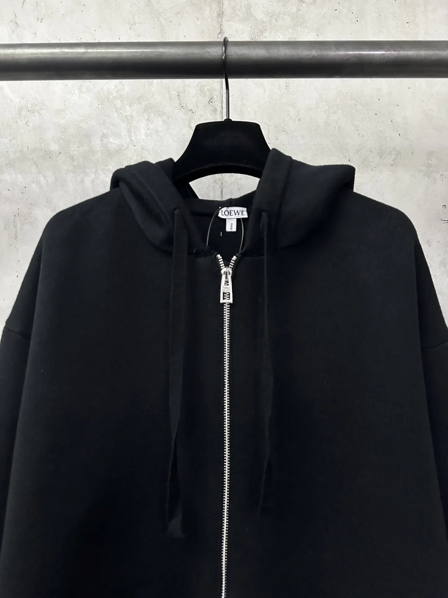 Logo-Embroidered Merino Wool Zip-Up Hoodie D35023088 — view 3